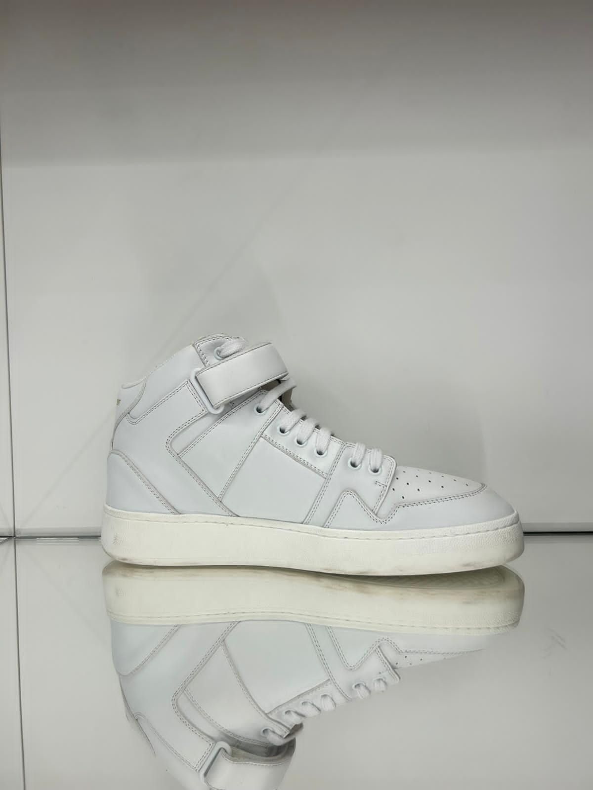 Saint Laurent Paris mid-top laced sneakers with a velcro tab Size US 11 / EU 44 - 1 Thumbnail