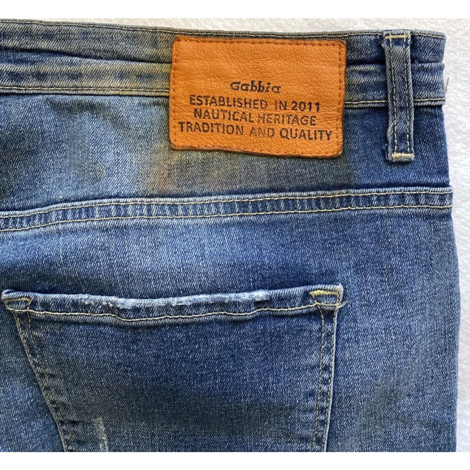 Vintage Gabbia Denim Jeans Men’s 42X34 Blue Denim Regular Fit Button Modern / 21-45 Size US 38 / EU 54 - 6 Thumbnail