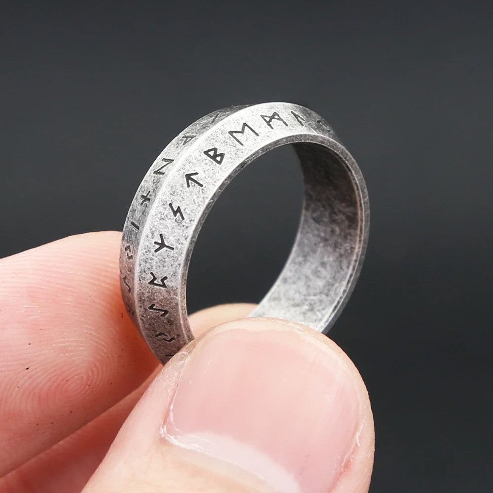 Jewelry Vikings Stainless Steel Silver Ring Size ONE SIZE - 2 Thumbnail