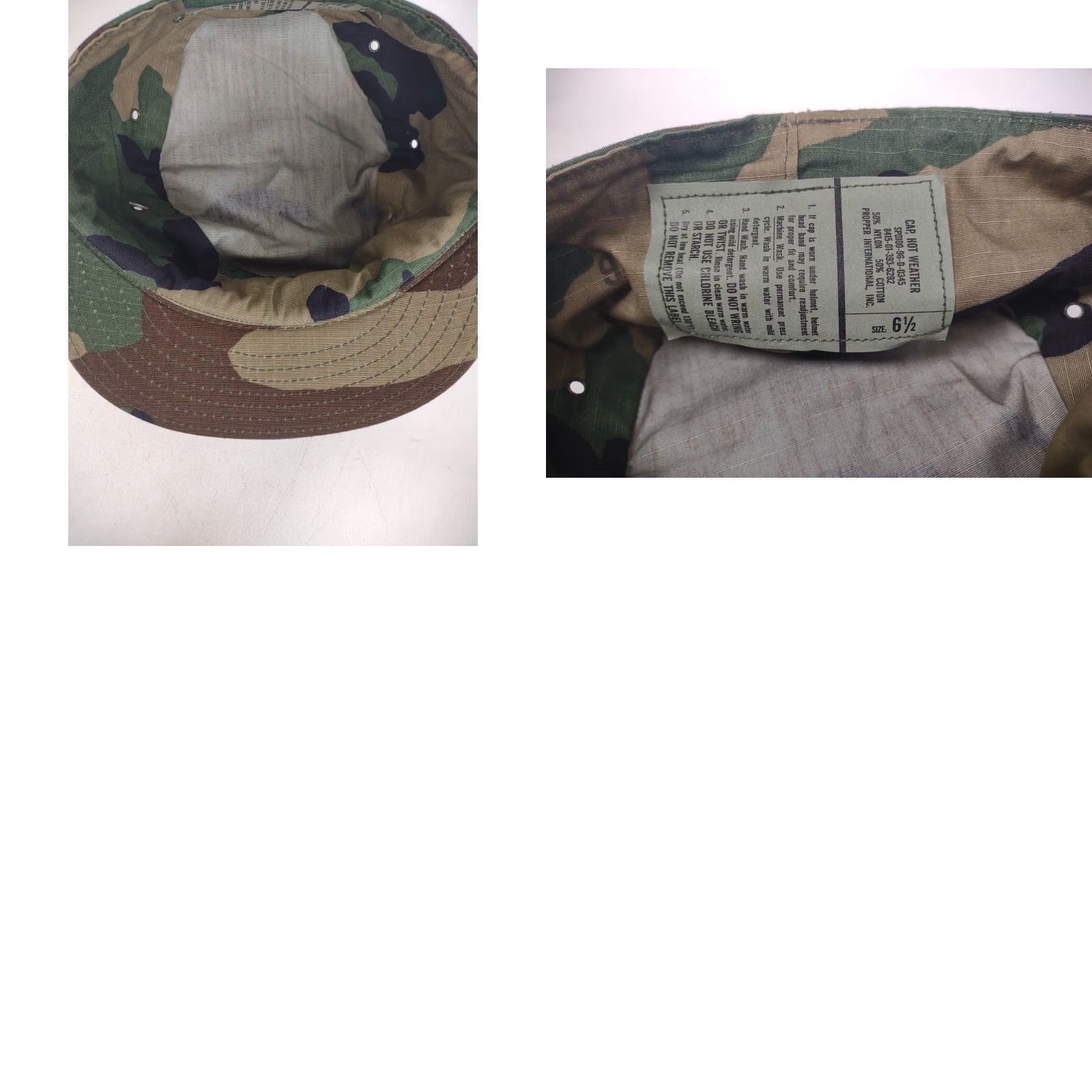 Vintage VINTAGE US Army Military Issue BDU Woodland Camo Hot Weather Cap Hat Size 6 1/2 NEW Size ONE SIZE - 8 Thumbnail