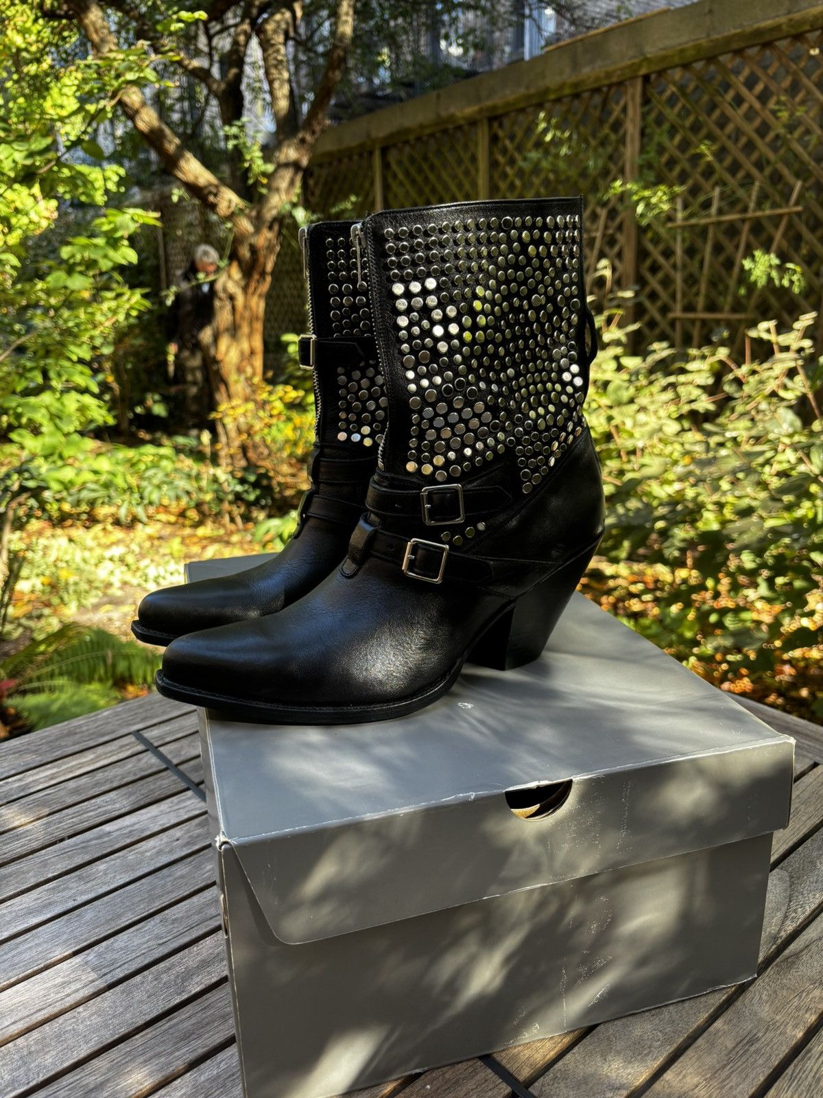 Celine studded boots hotsell