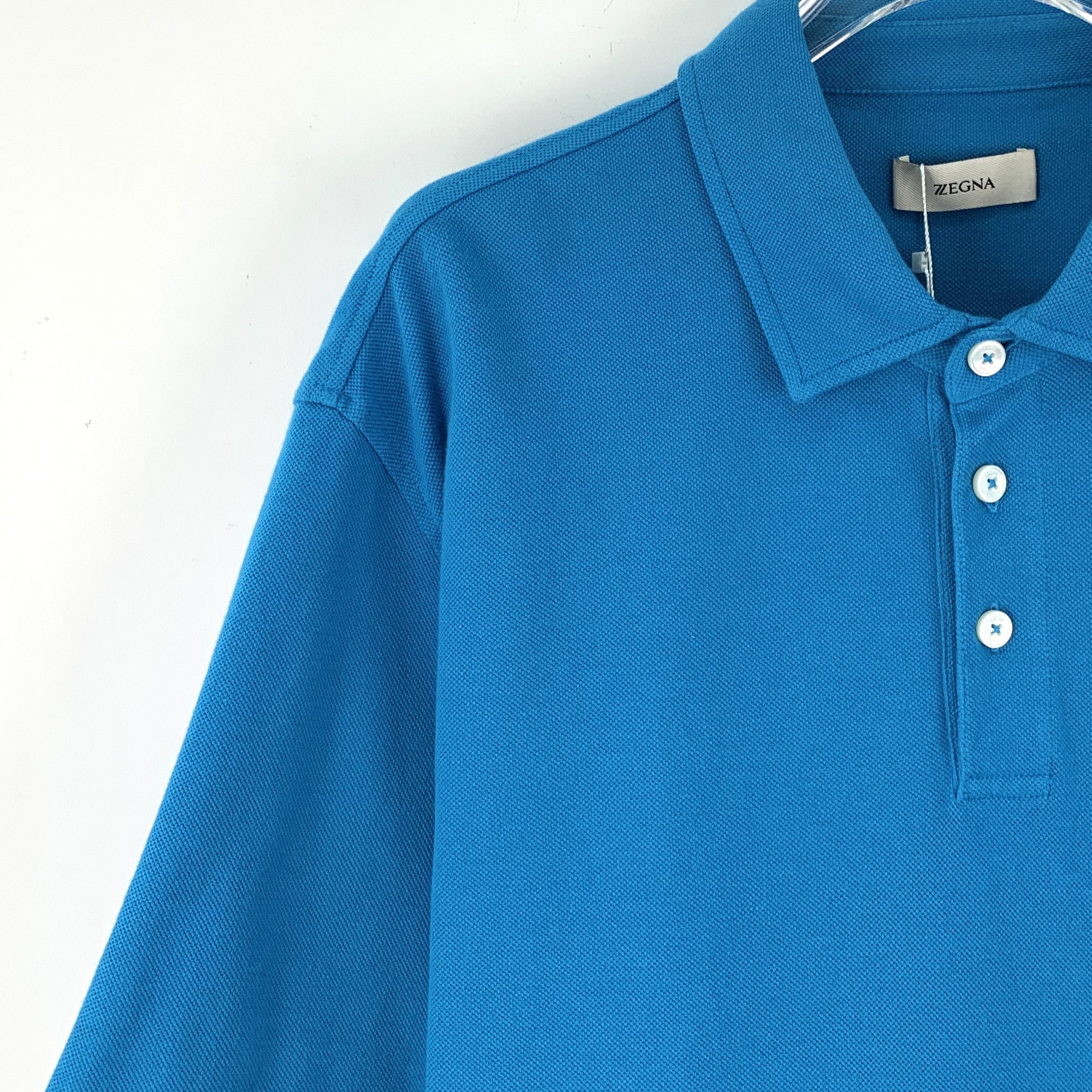 Z Zegna Zegna Logo Polo Shirt Blue (XL) Size US XL / EU 56 / 4 - 3 Thumbnail