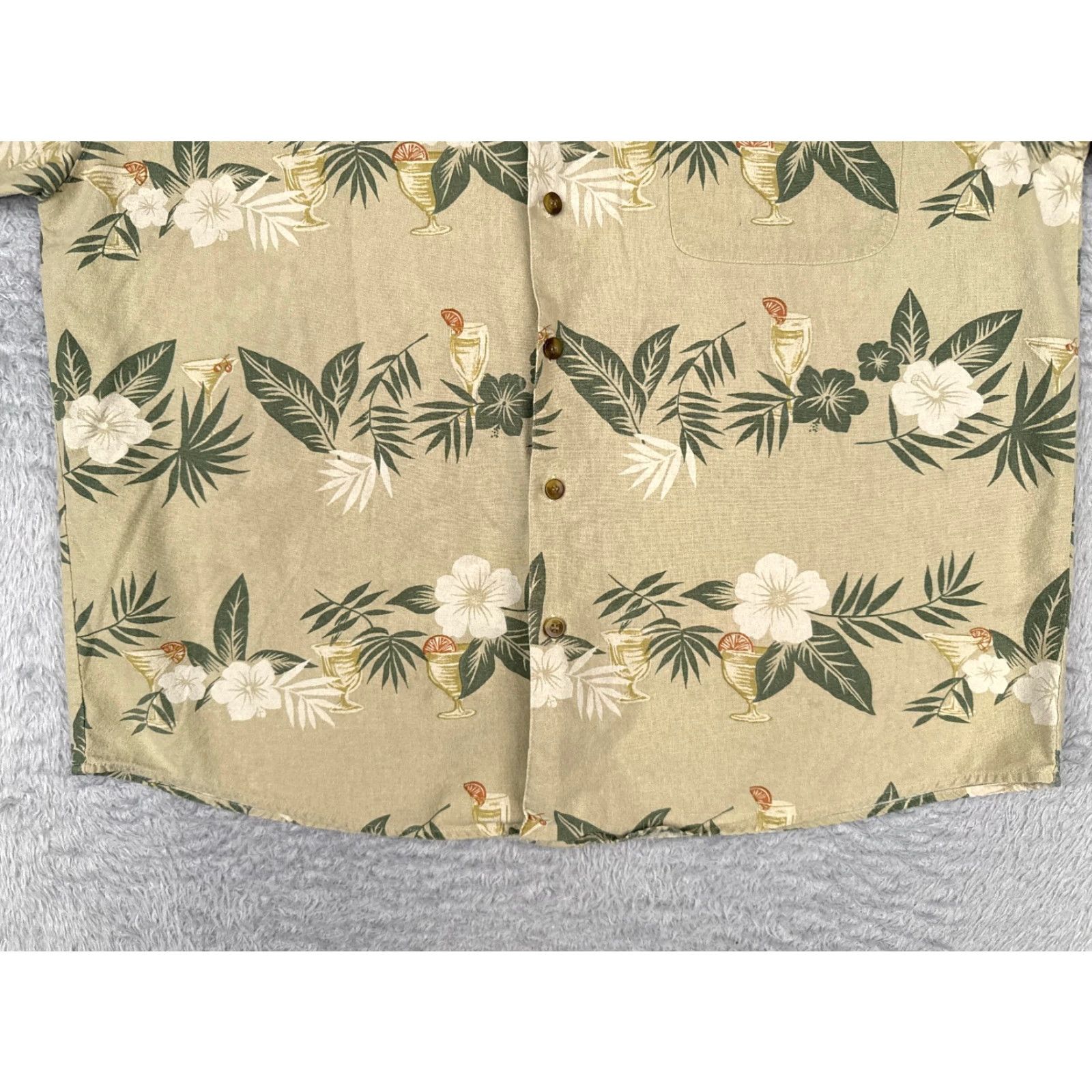 Vintage Portofino Shirt Portofino Shirt Hawaiian Shirt Extra Large Green Floral Cocktail Silk Blend Button-Up Men’s Shirt Aloha Hawaiian Floral Size US XL / EU 56 / 4 - 5 Thumbnail