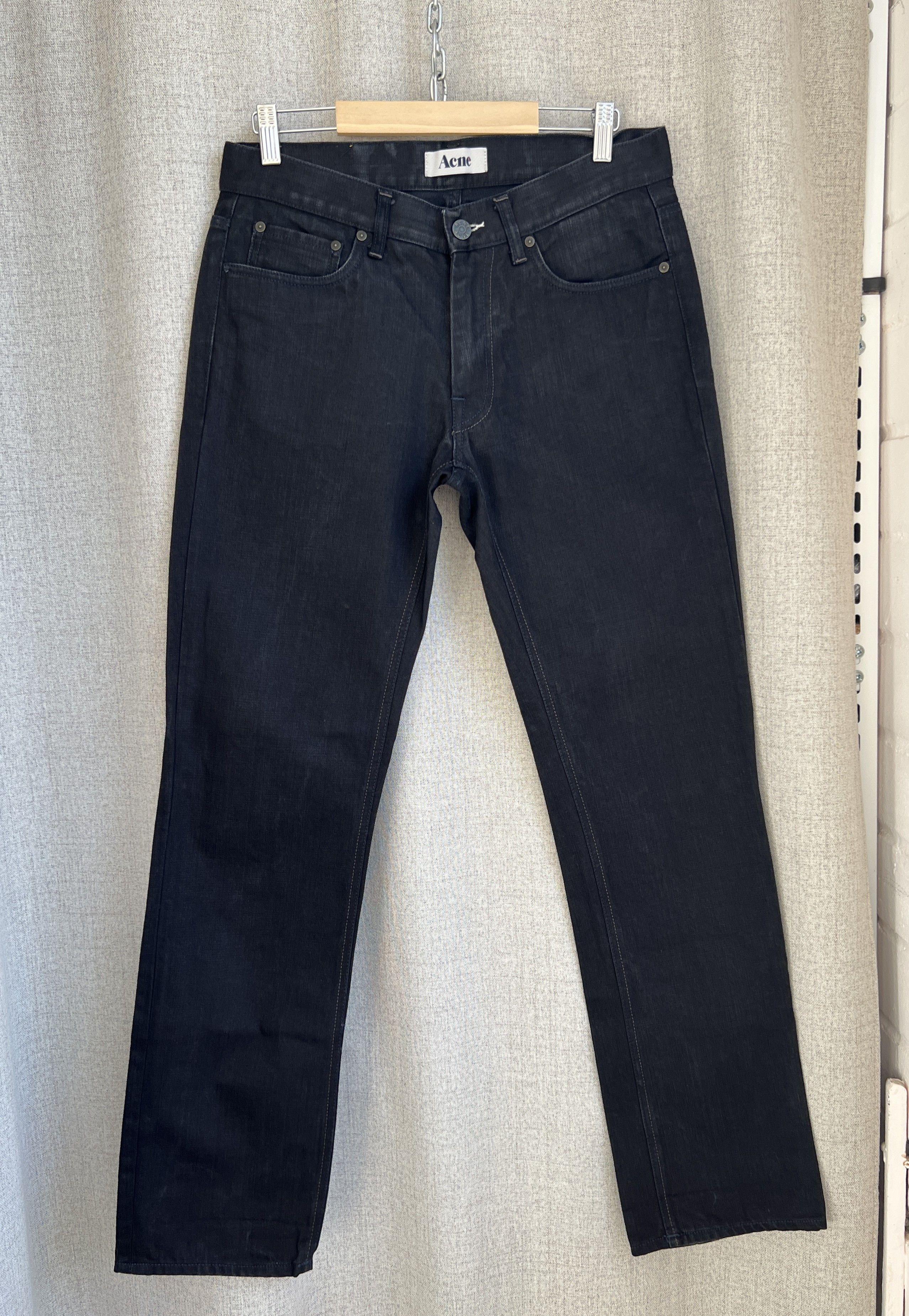 Acne Studios Acne Studios Mic Raven Black Washed Denim Slim Fit Size US 32 / EU 48 - 1 Thumbnail