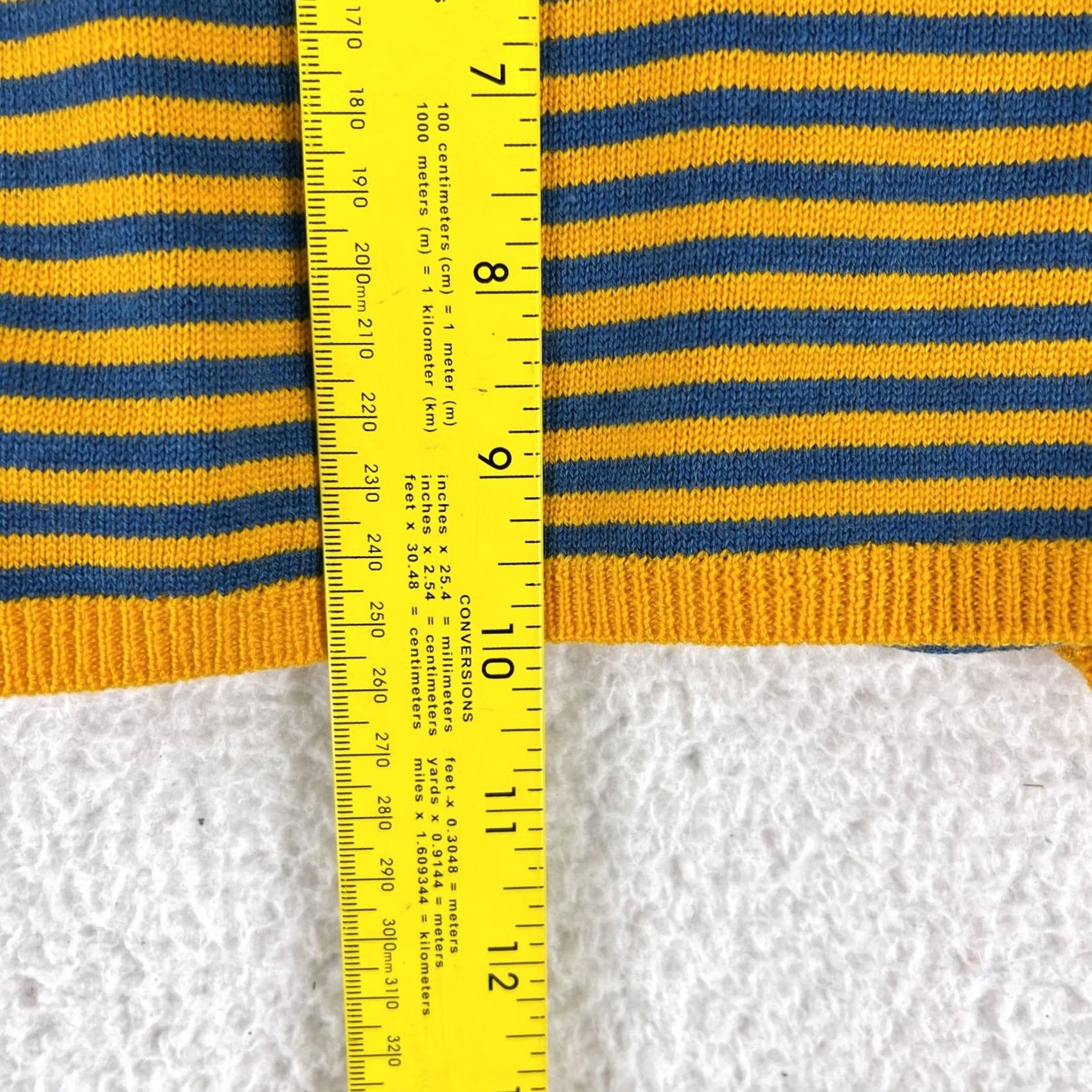 Vintage Callahan Nicky Halter Dress Womens Small Yellow Blue Stripe Knit Casual Pullover Dress Size S / US 4 / IT 40 - 5 Thumbnail