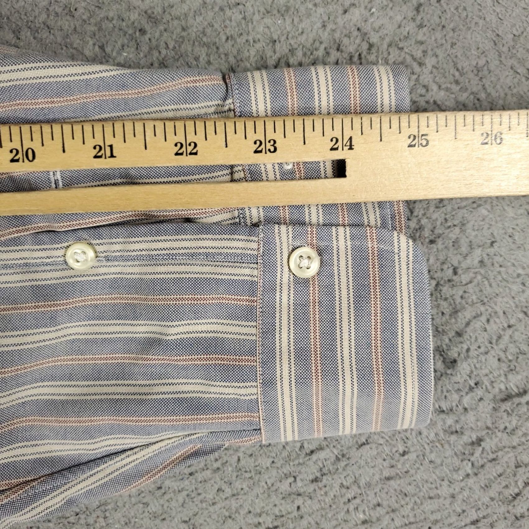 Ralph Lauren Ralph Lauren Shirt Mens 16.5 Blue Striped Pony Dress Button Up Long Sleeve Shirt Size 46R - 7 Thumbnail