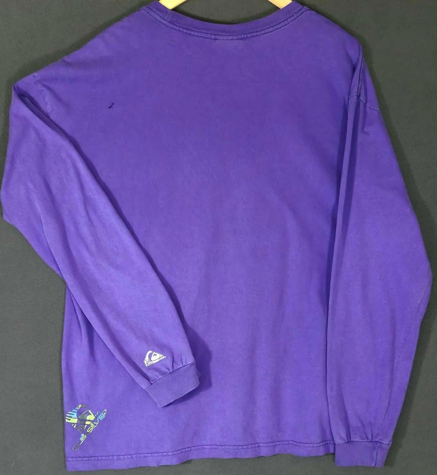 Quiksilver Vintage Quiksilver Purple Long Sleeve Surf Skate XL #3 Size US XL / EU 56 / 4 - 6 Thumbnail