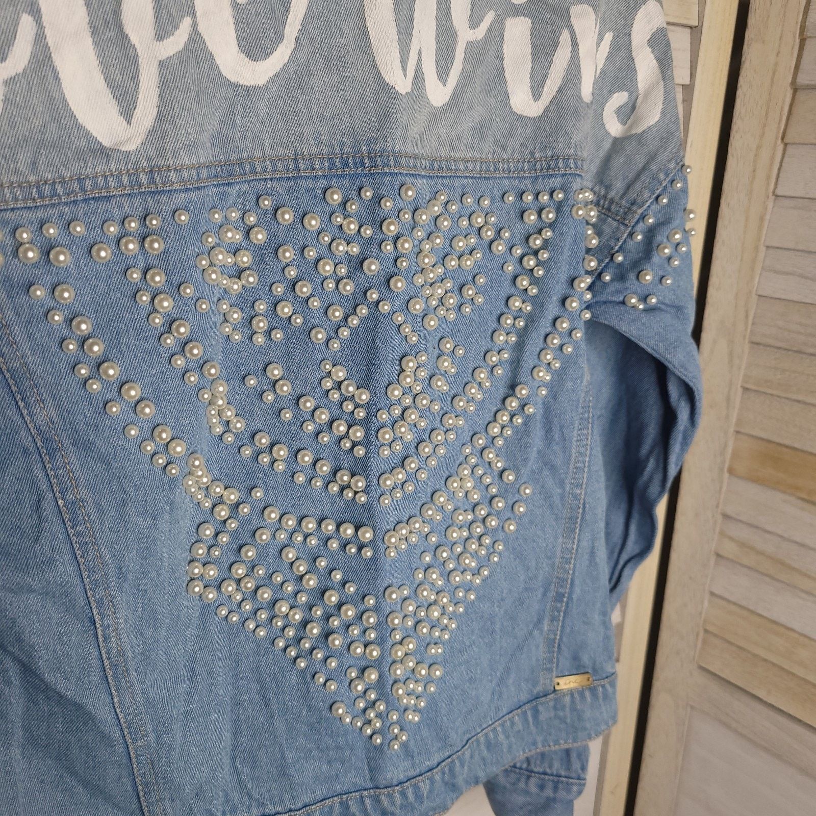 Other International Concepts Jean Jacket Beaded Womens XS Size XS / US 0-2 / IT 36-38 - 8 Thumbnail