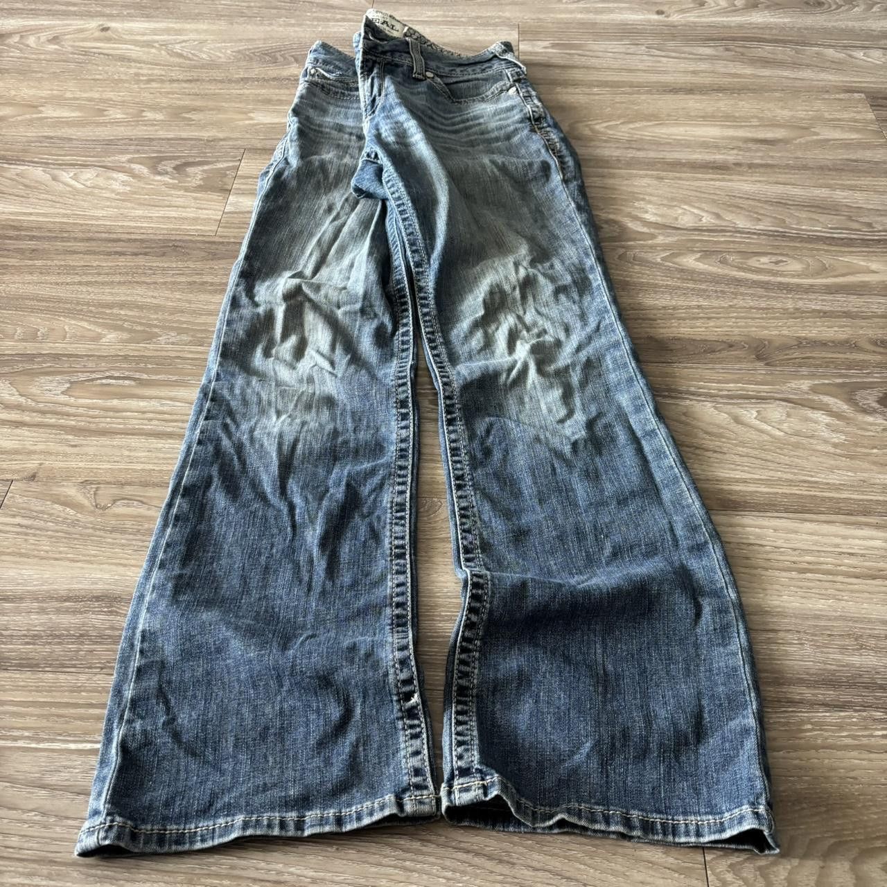 Vintage Crazy Vintage Y2K/2000s Grunge Dark Wash Faded Denim Jeans! 31x32 Size US 31 - 3 Thumbnail
