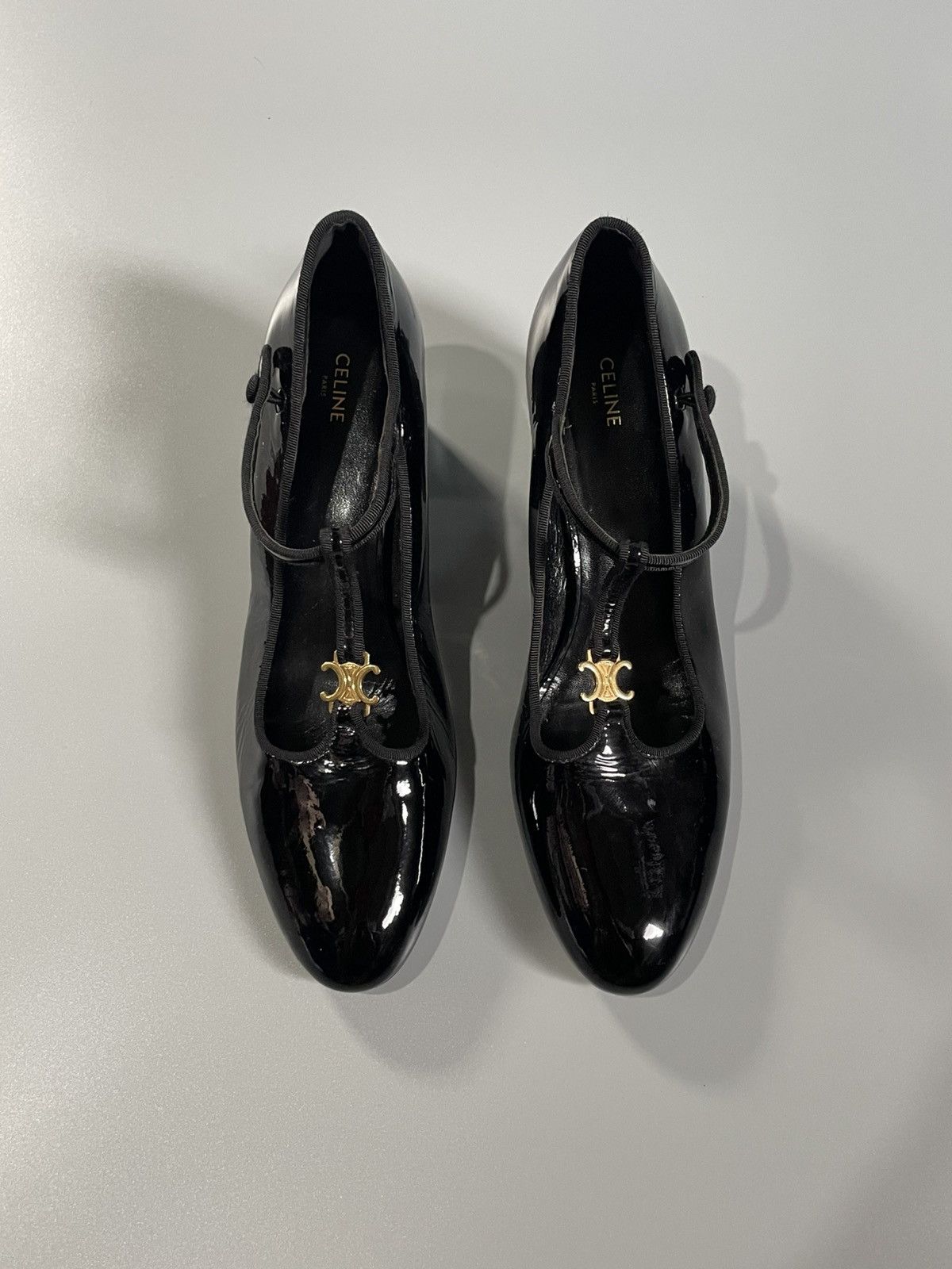 Celine Celine patent leather "Babies" T-bar pumps Size US 8 / IT 38 - 3 Thumbnail