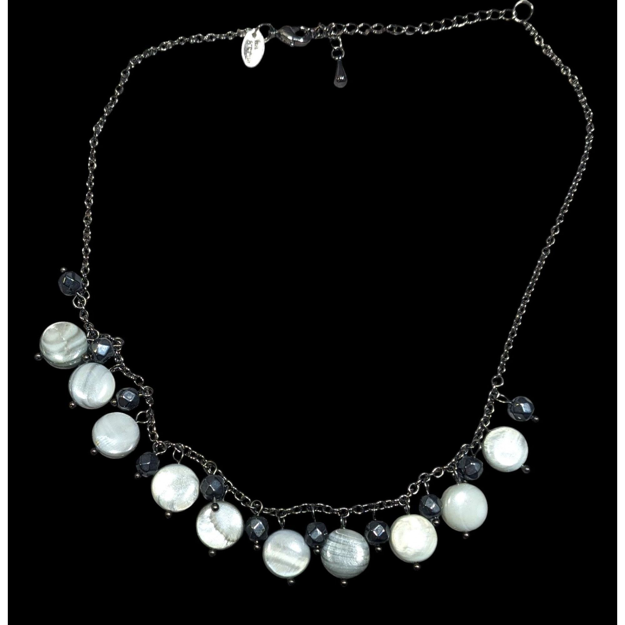 Other Lia Sophia Grey Mother Of Pearl Charm Necklace Size ONE SIZE - 1 Thumbnail
