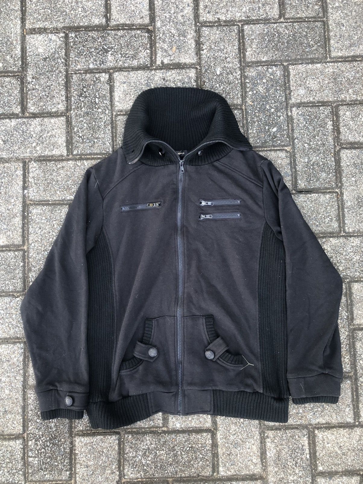 If Six Was Nine Japanese Shinny Ripple Multi Pocket black Jacket Size US L / EU 52-54 / 3 - 1 Thumbnail