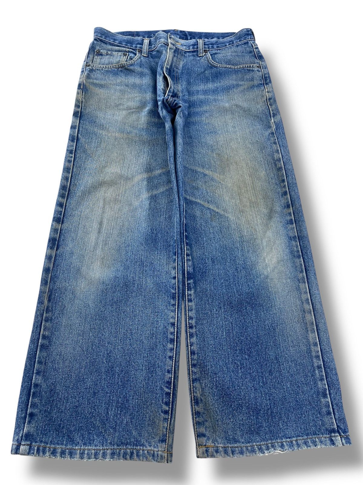Japanese Brand Japanese Brand Mud Wash Whiskered Style Baggy Jeans Size US 32 / EU 48 - 1 Thumbnail