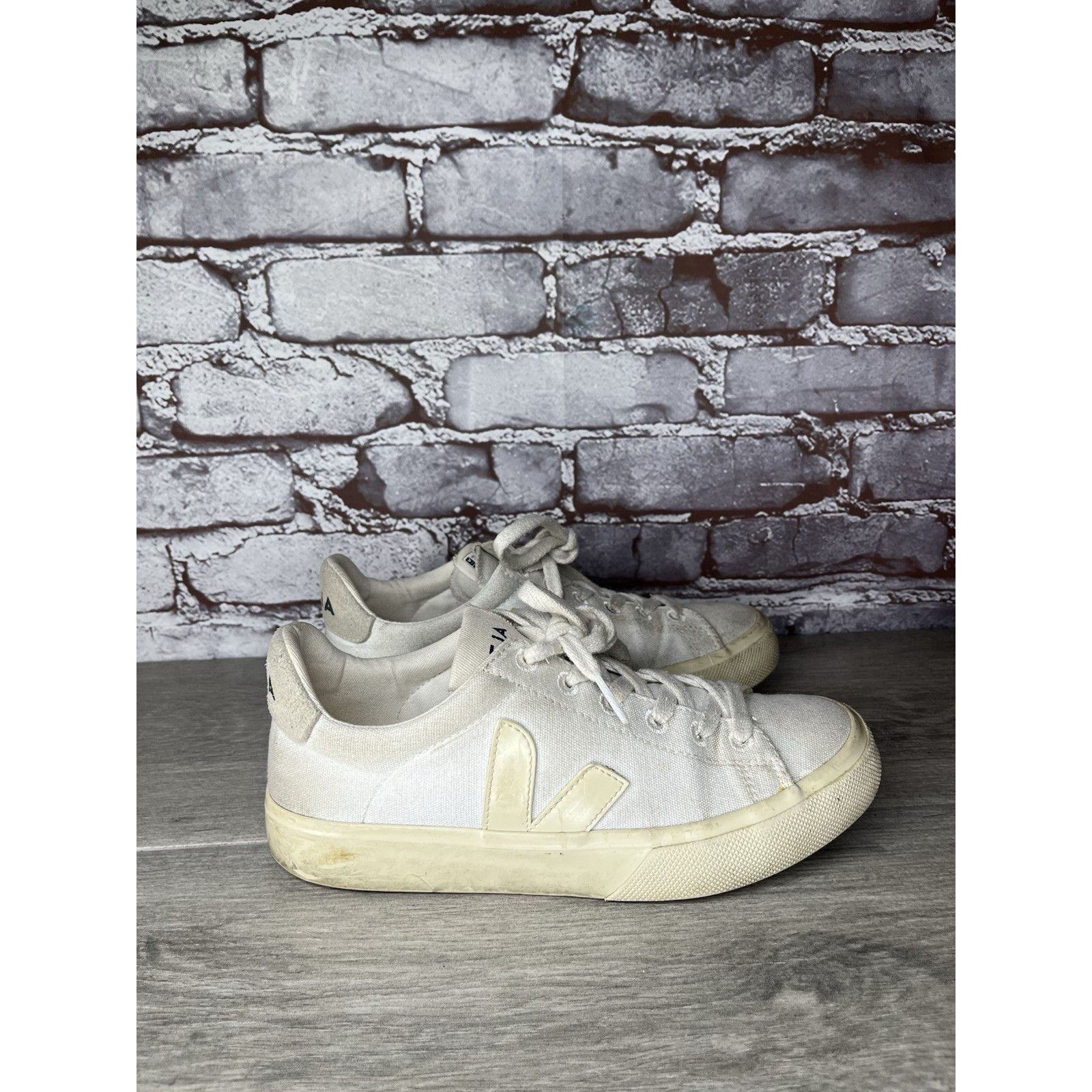 Veja Veja Campo Canvas White Low Top Fashion Sneakers Comfort Cas Size US 6 / IT 36 - 3 Thumbnail
