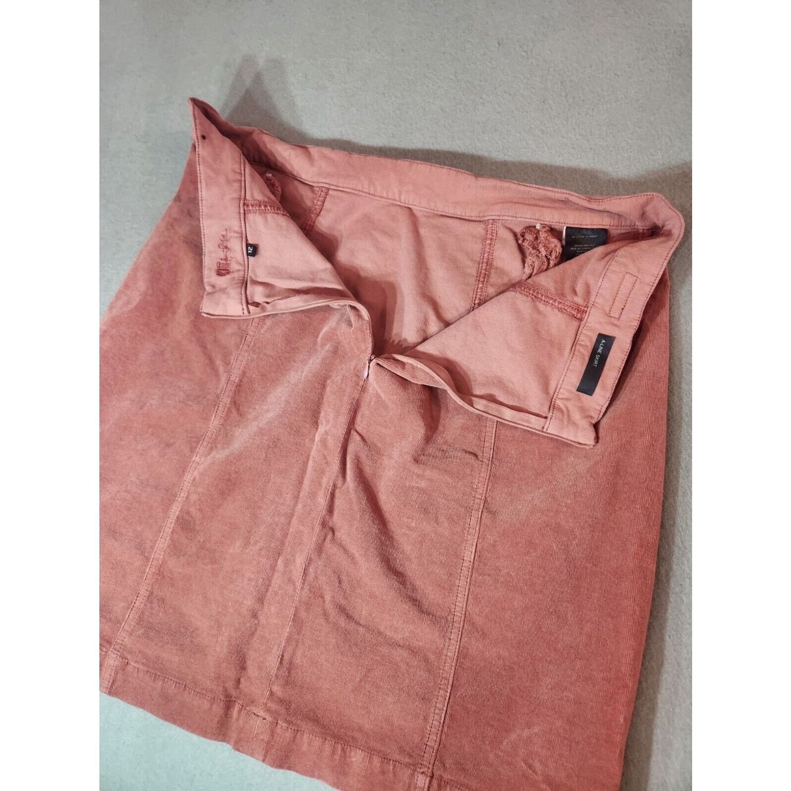 Other Kut From The Kloth Kinsie A Line Pink Clay Blush Corduroy Size 34" / US 12 / IT 48 - 6 Thumbnail
