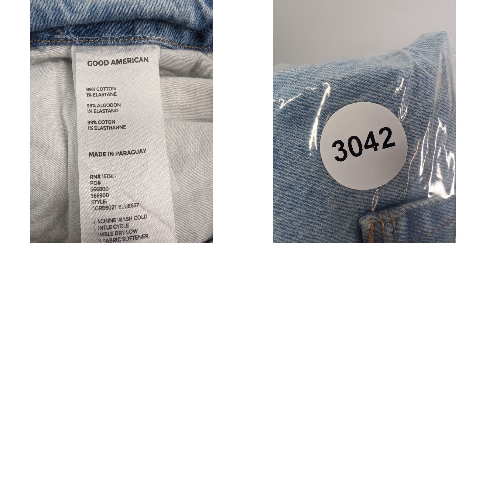 Good American GOOD AMERICAN Jeans Distressed 14/32 Blue 5-Pocket Design Zip Regular Plus Size Women Skinny Cap 637 Raw Hem Size 36" / US 14 / IT 50 - 9 Thumbnail