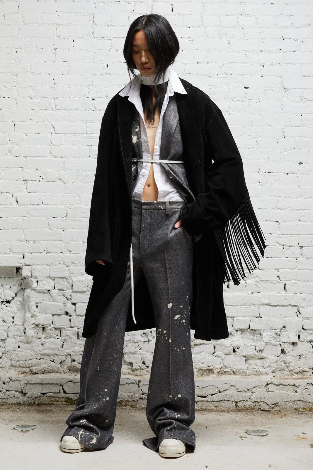 R13 R13 Fringe leather suede jacket black RARE MSRP $2400 Size US S / EU 44-46 / 1 - 13 Thumbnail