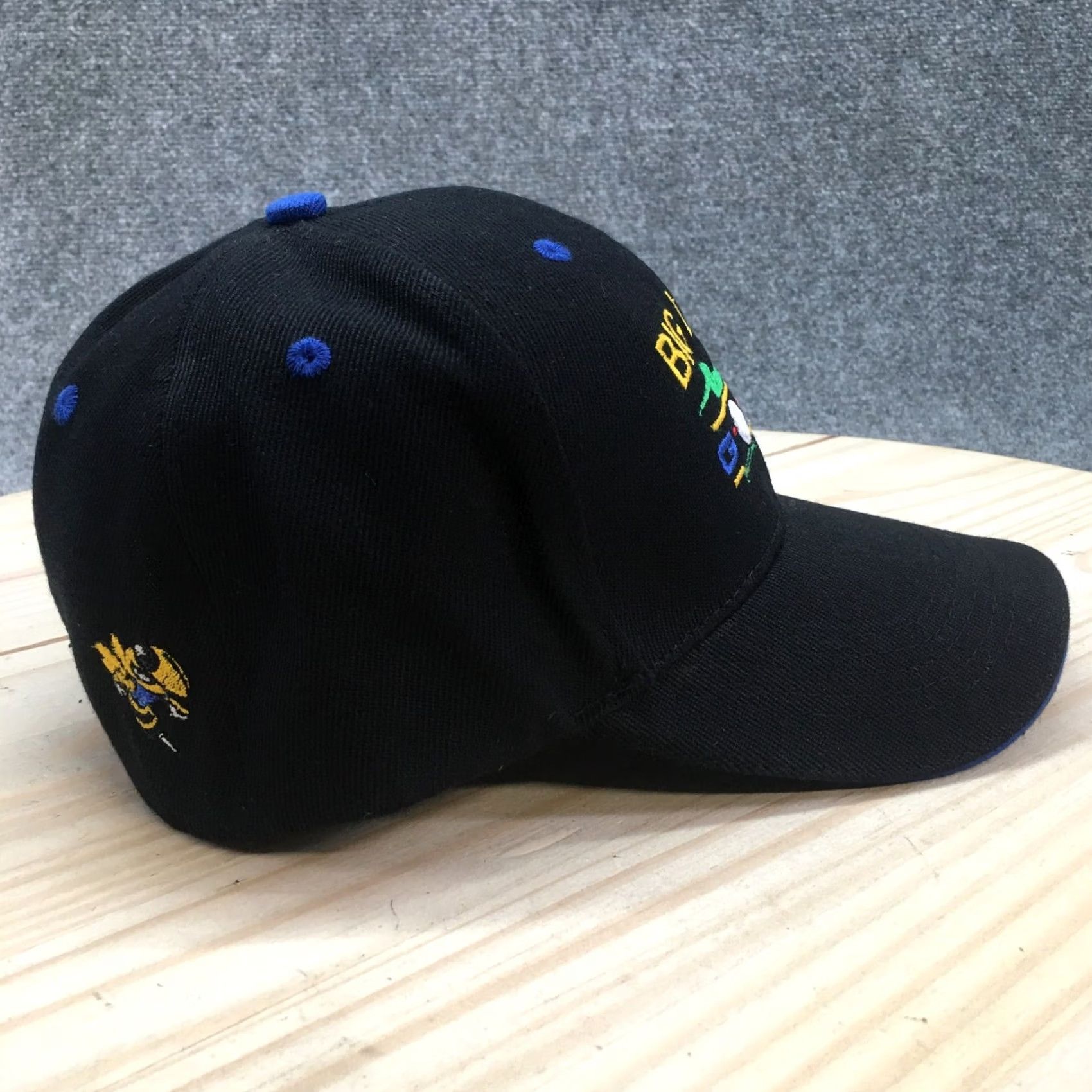 Vintage Big Lake Golf Baseball Cap Hat Black Blue OS Curved Brim Embroidered Logo Mens Size ONE SIZE - 5 Thumbnail