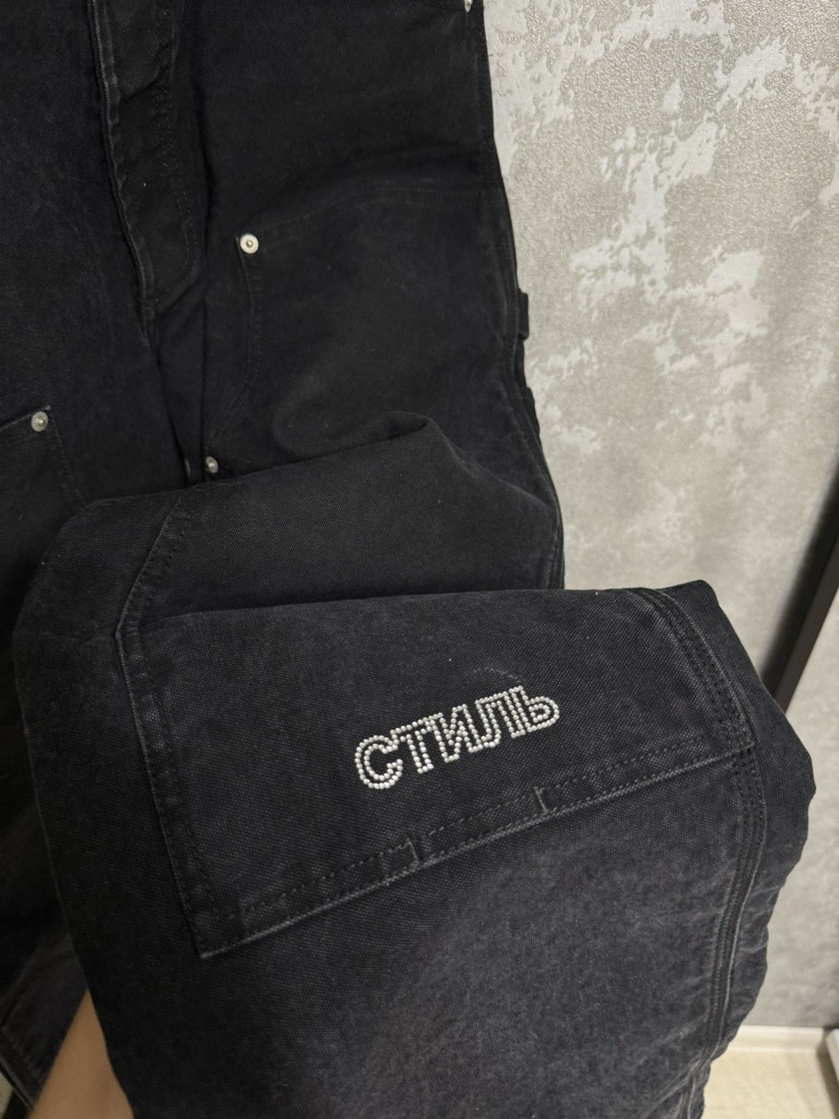 Heron Preston Heron Preston Carpenter Black Jeans Size US 33 - 3 Thumbnail