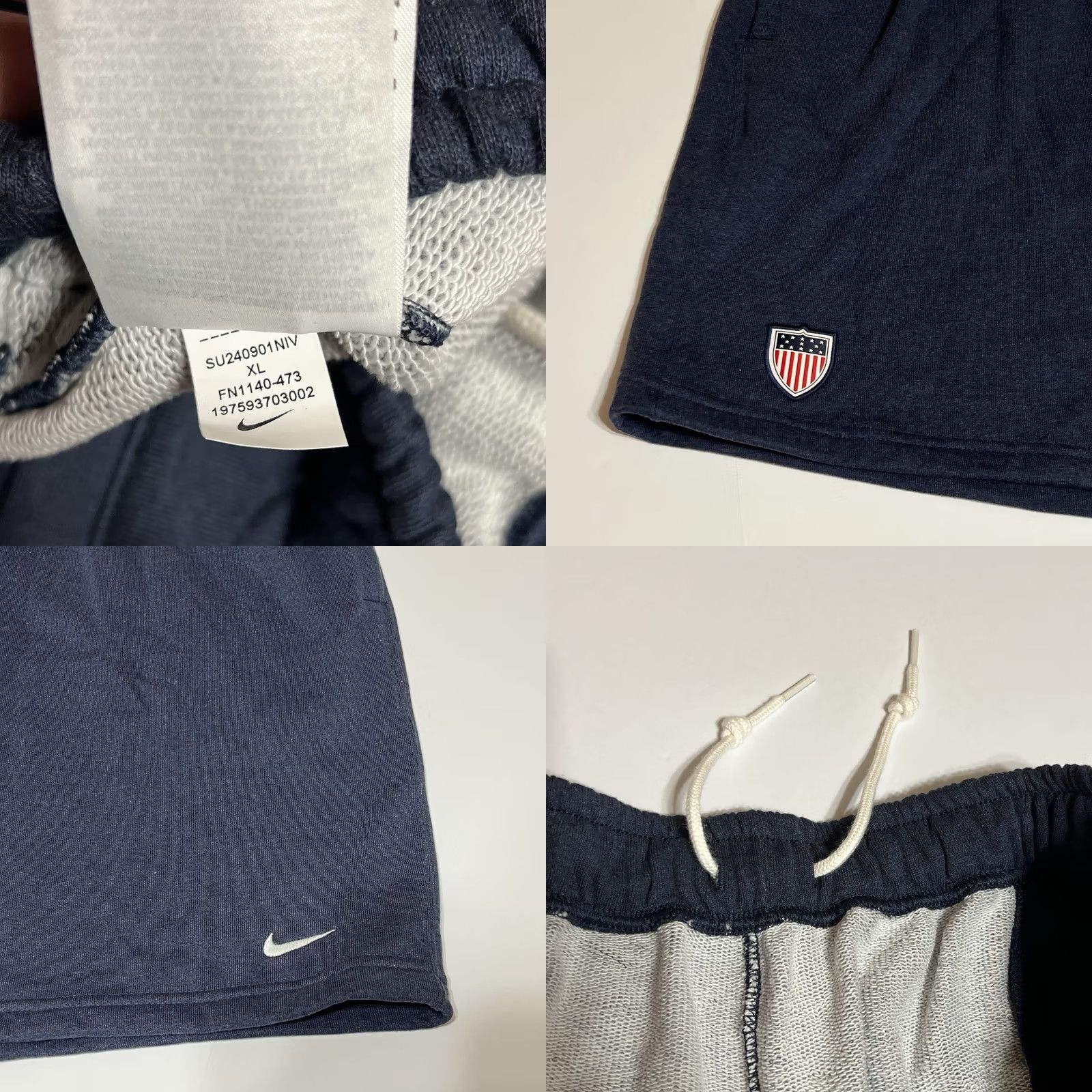 Nike Nike Lab Team USA Soccer Heavyweight Fleece Terry Shorts Mens XL Blue 7in Inseam Drawstring Athletic 88% Cotton 12% Polyester NWT FN1140-473 Size US 36 / EU 52 - 8 Thumbnail