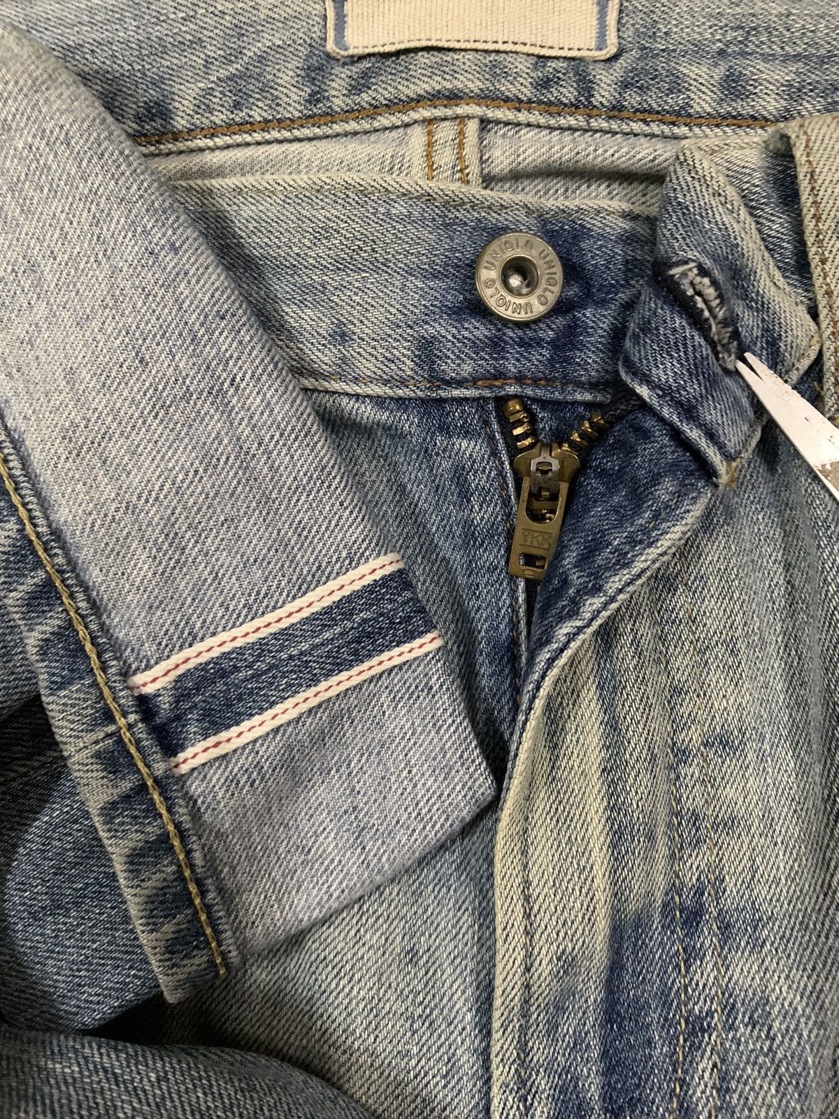Jun Takahashi Vintage Uniqlo UJ Selvedge Mud Wash Regular Straight Jeans Size US 32 / EU 48 - 5 Thumbnail