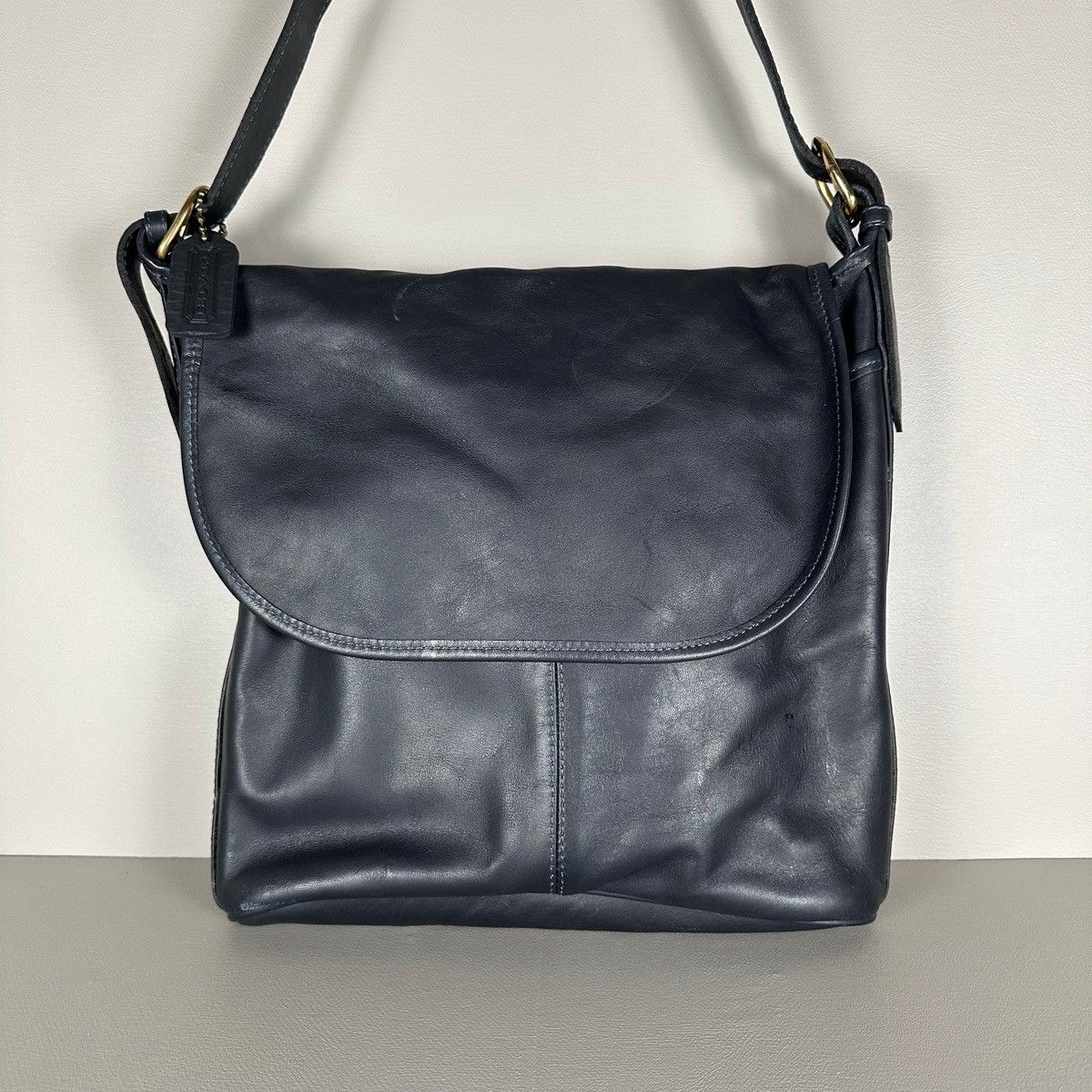 Vintage 90s Coach Whitney Leather Shoulder Flap Bag