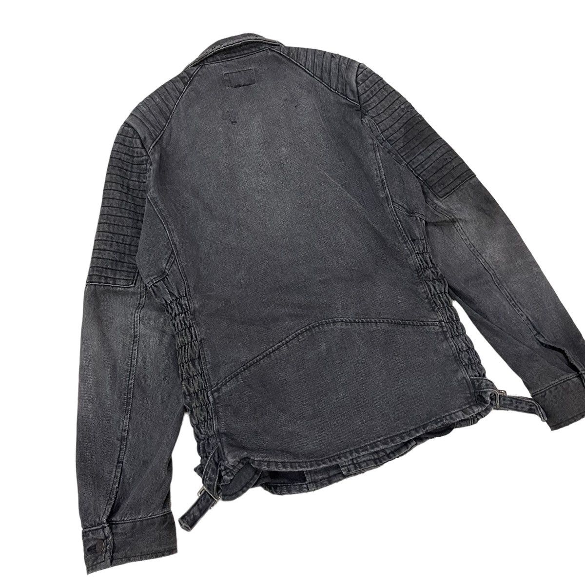 Japanese Brand 🔥Vintage Glamb Double Collar Biker Denim Jacket Size US M / EU 48-50 / 2 - 13 Thumbnail