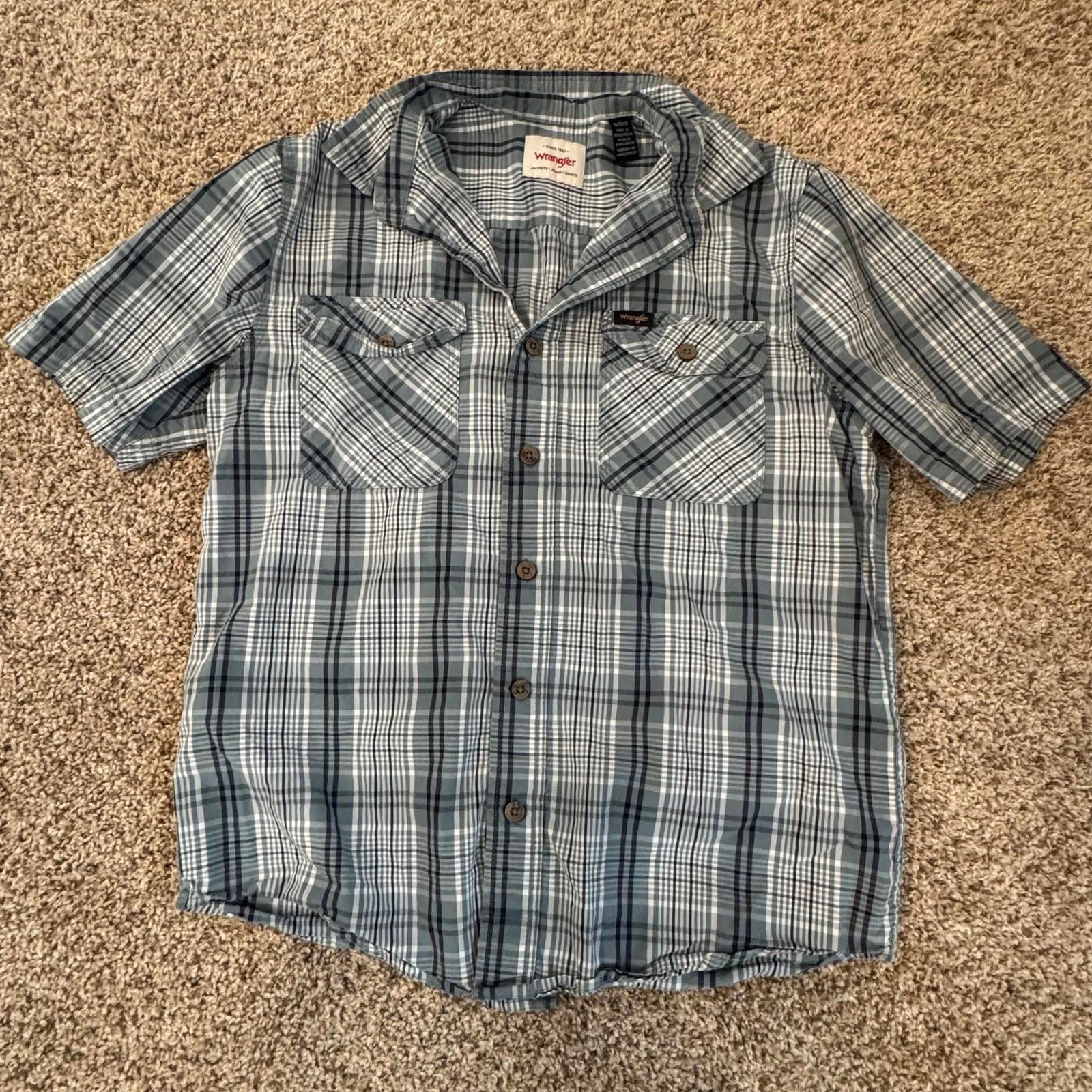 Wrangler Wrangler Men's Small Short Sleeve Plaid Button-Up Shirt Size US M / EU 48-50 / 2 - 1 Thumbnail