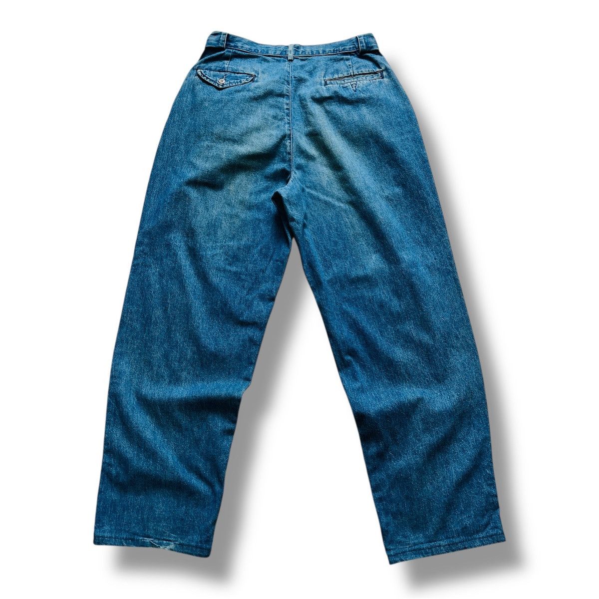 Polo Ralph Lauren × Ralph Lauren × Vintage Vintage 1980s Ralph Lauren Polo Country Denim Baggy Pants Size US 31 - 2 Thumbnail