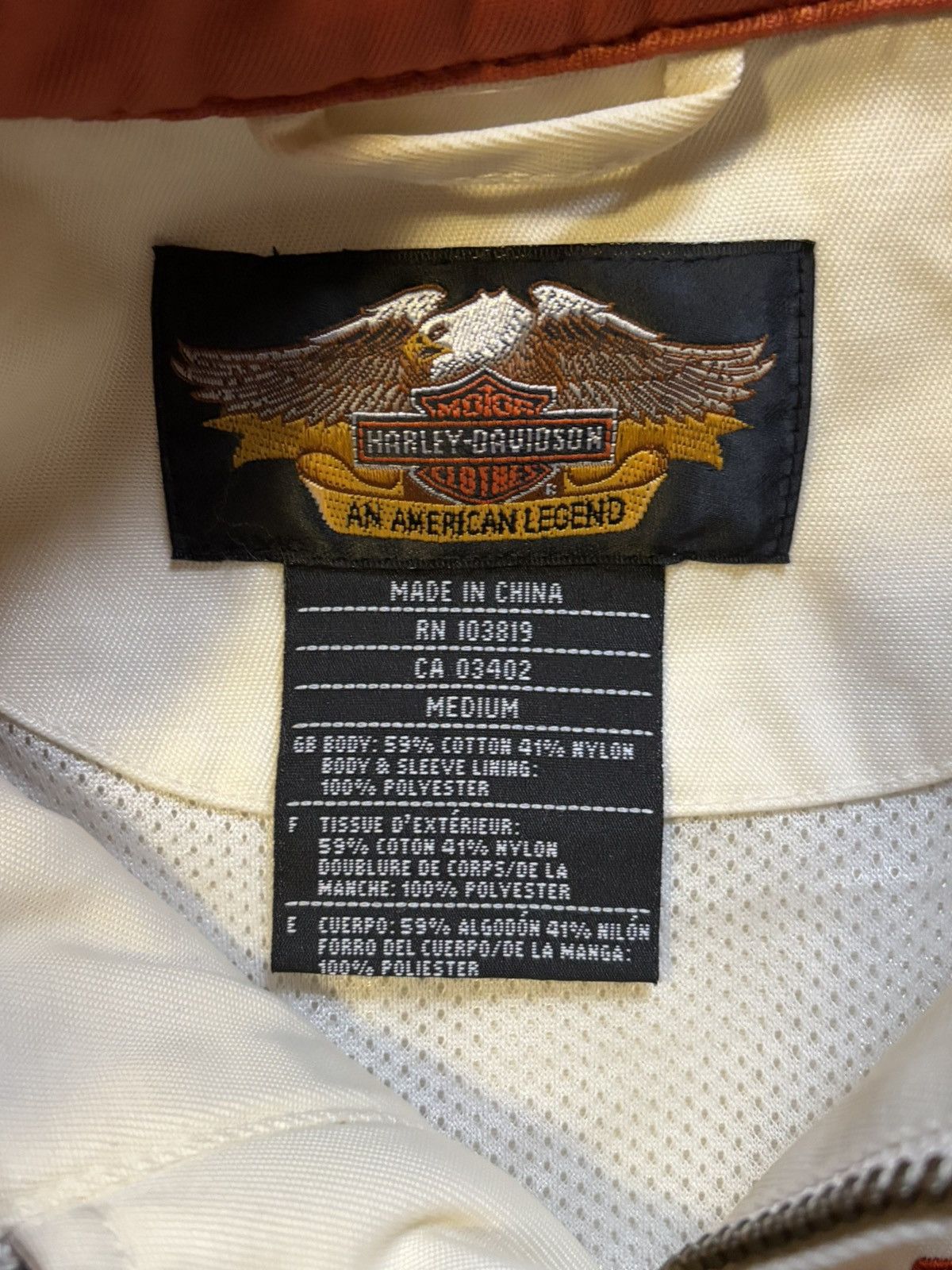 Harley Davidson 2000s WHITE JACKET PREFECT CONDITION Size US M / EU 48-50 / 2 - 2 Thumbnail