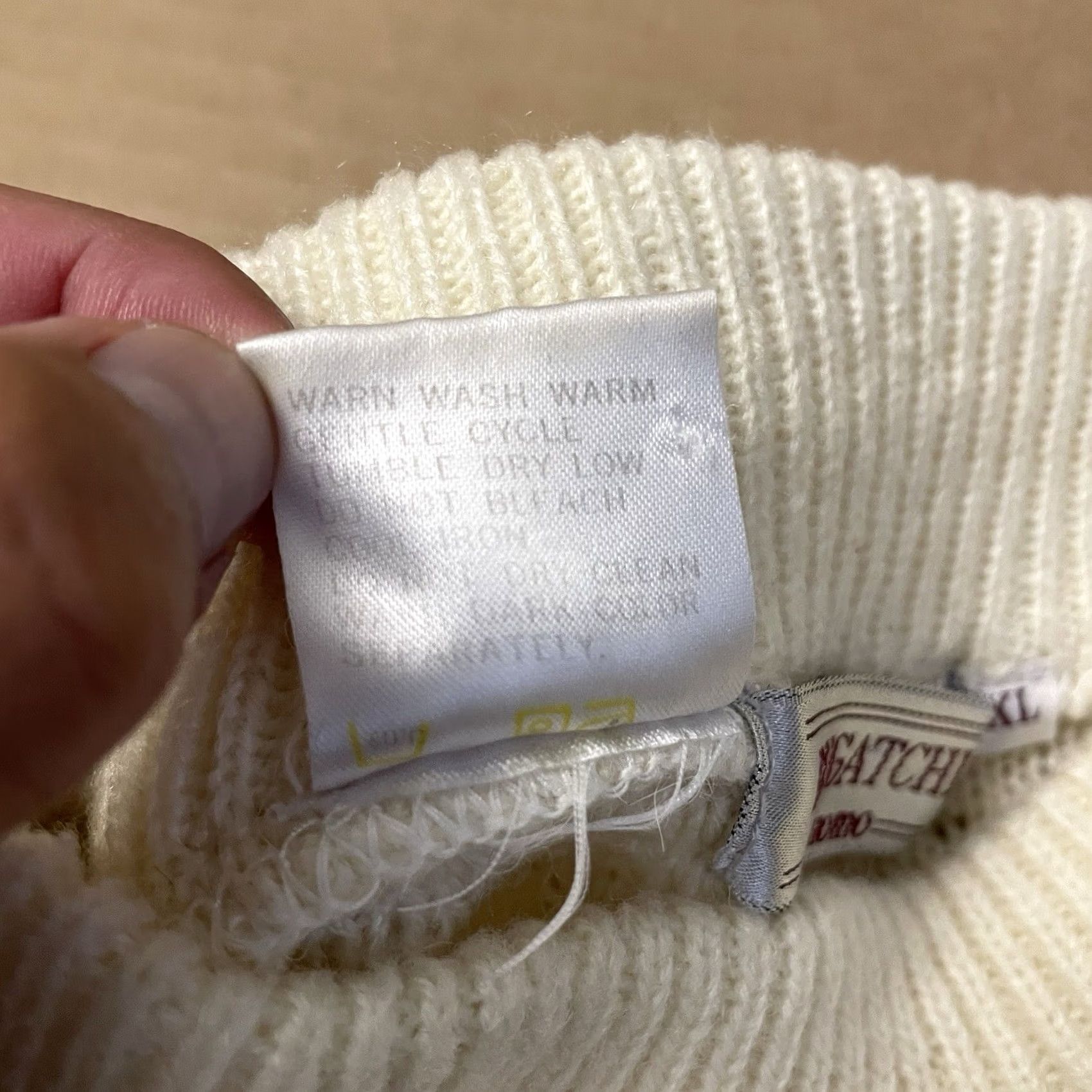 BUGATCHI BUGATCHI Sweater Womens Large Beige Knit Pullover Size L / US 10 / IT 46 - 7 Thumbnail