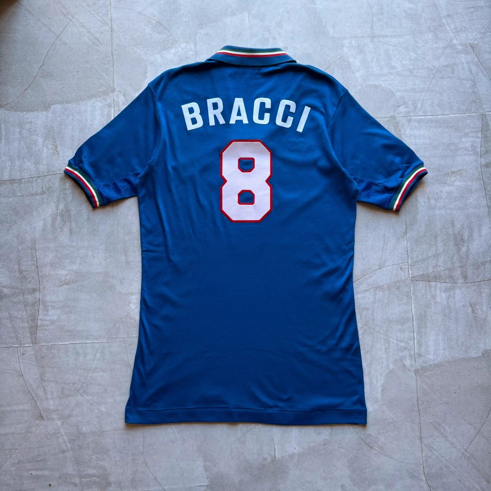 Asics 1996 Asics #8 Bracci Italy Volleyball Jersey Coni Fipav Size US L / EU 52-54 / 3 - 2 Thumbnail