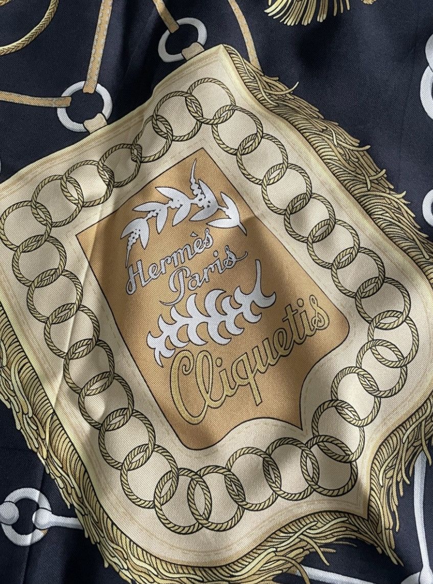 Hermes Navy Hermes scarf Size ONE SIZE - 2 Thumbnail