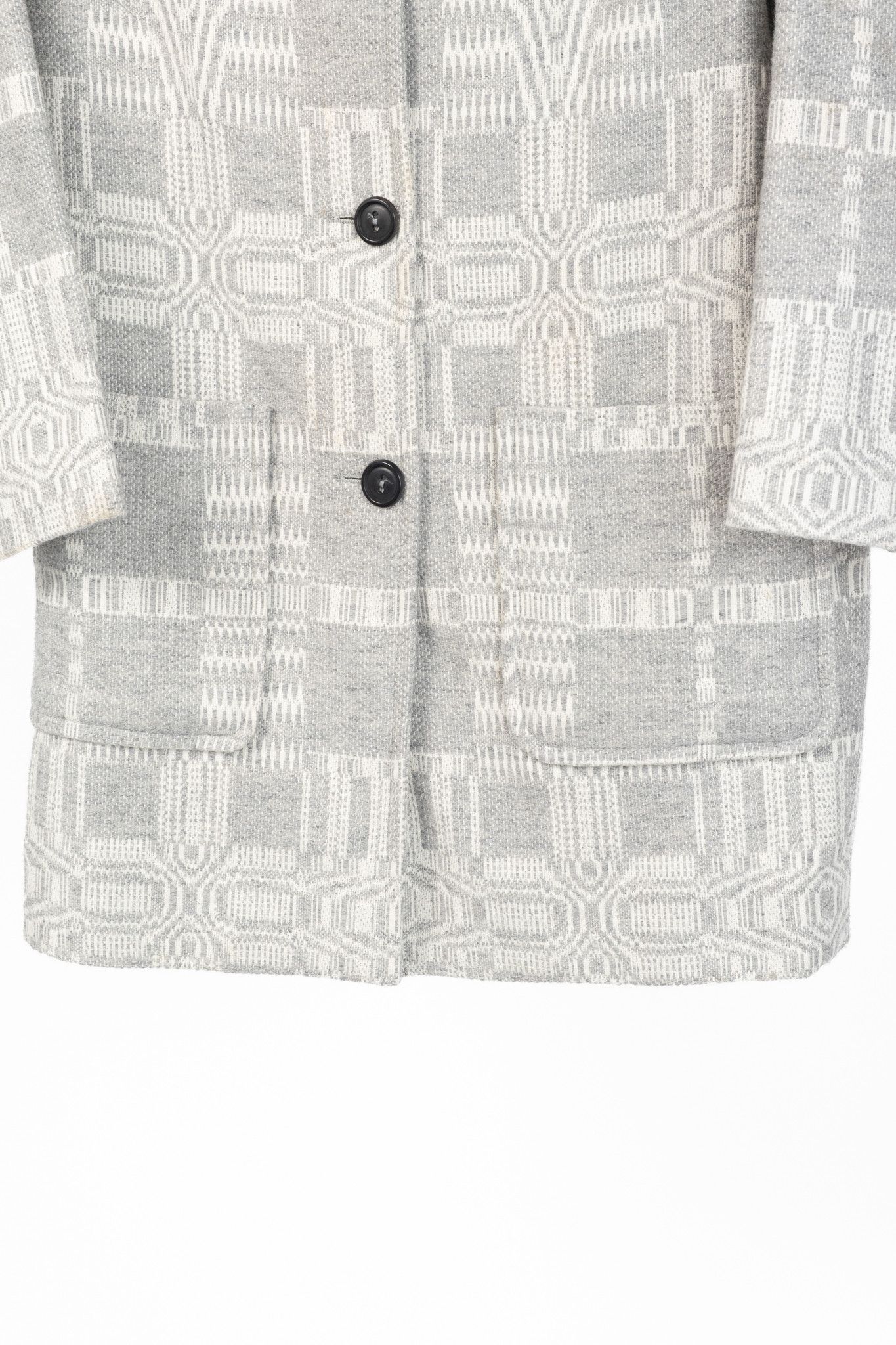 Isabel Marant Etoile Isabel Marant Etoile Aude Geometric-Jacquard Blanket Coat Size S / US 4 / IT 40 - 7 Thumbnail