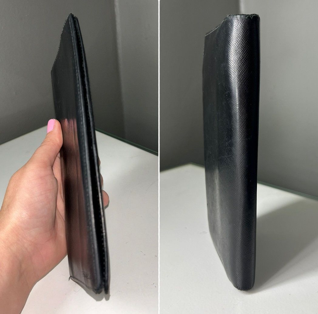 Prada Vintage Prada Black Saffiano Leather Flap Wallet w COA Size ONE SIZE - 11 Thumbnail