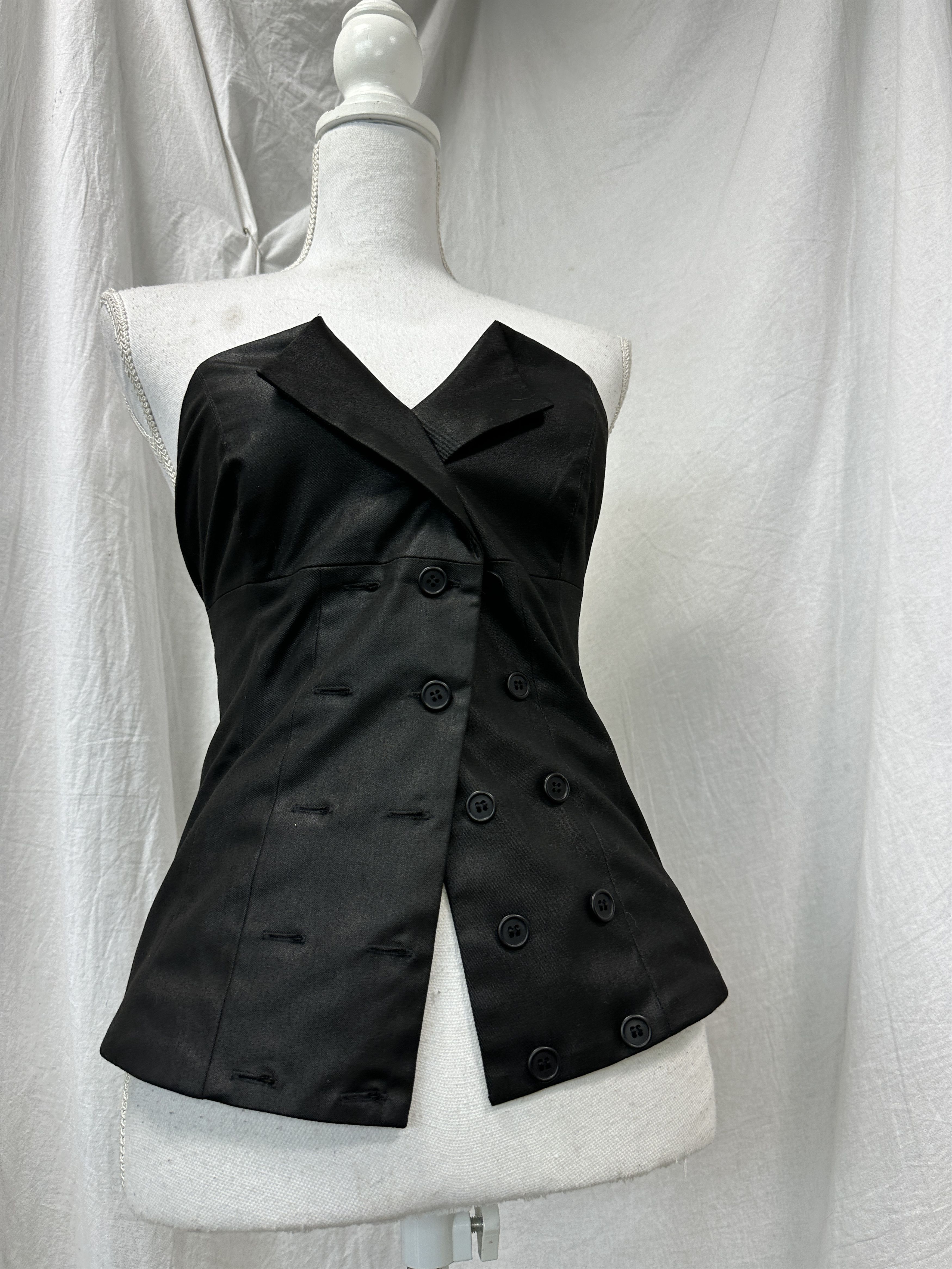Vintage Vintage Avant Garde Buttoned Office Siren Corset Y2K Size XS / US 0-2 / IT 36-38 - 1 Thumbnail