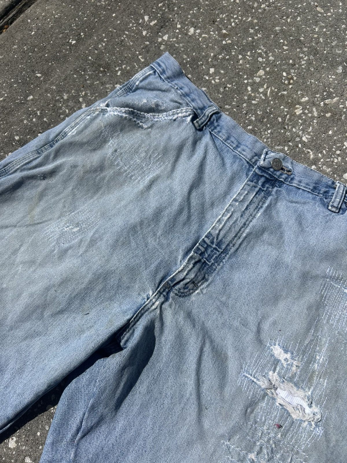 Other 1/1 Your World distressed frayed denim carpenter work shorts Size US 36 / EU 52 - 3 Thumbnail