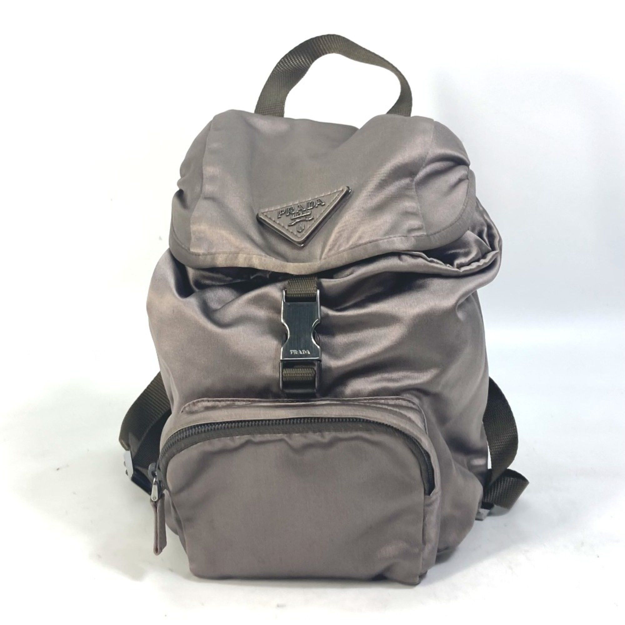Prada PRADA Logo Plate backpack bag Backpack BrownBased Size ONE SIZE - 1 Thumbnail