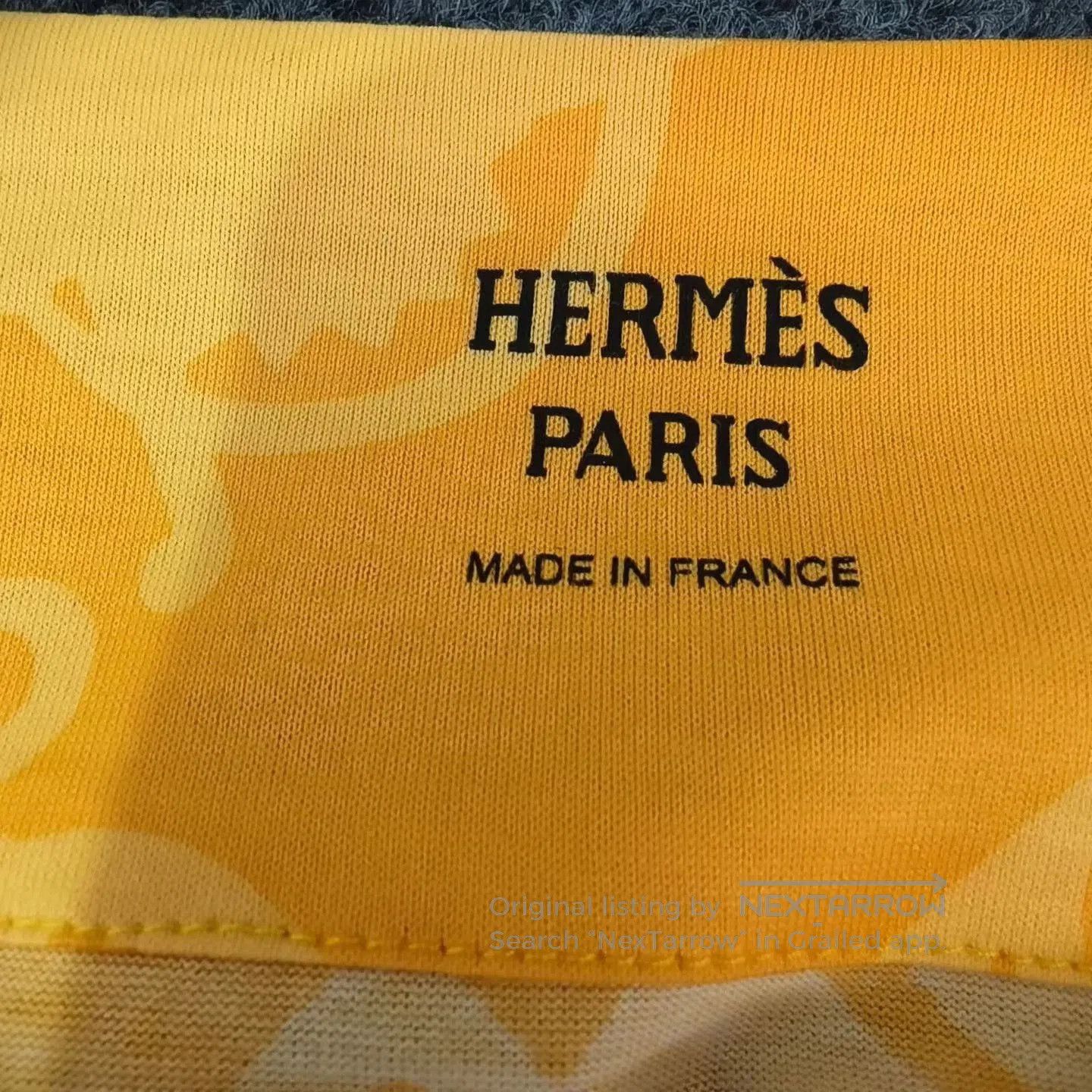 Hermes Hermes Yellow Harness Print Silk Short-Sleeve. Size XXS / US 00 / IT 34 - 3 Thumbnail