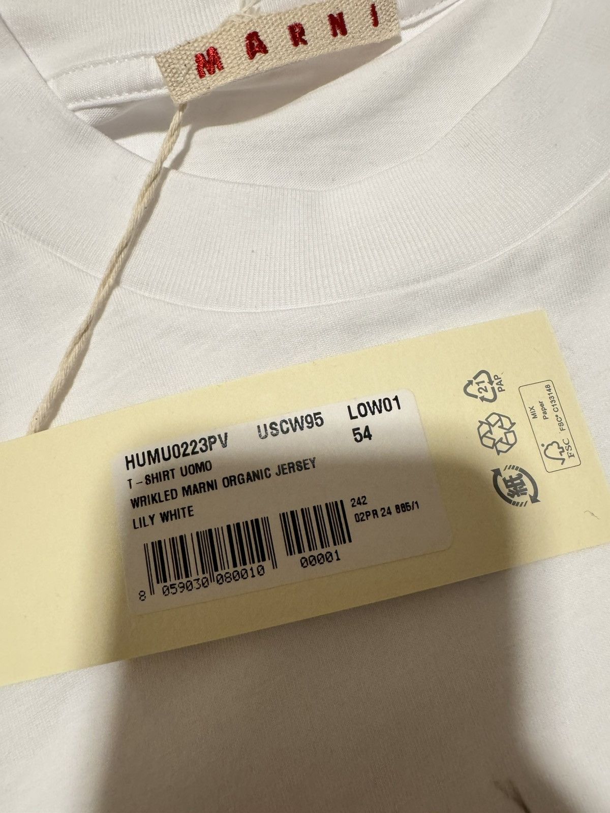 Marni Marni Wrinkled Logo Shirt Size XL Size US L / EU 52-54 / 3 - 4 Thumbnail