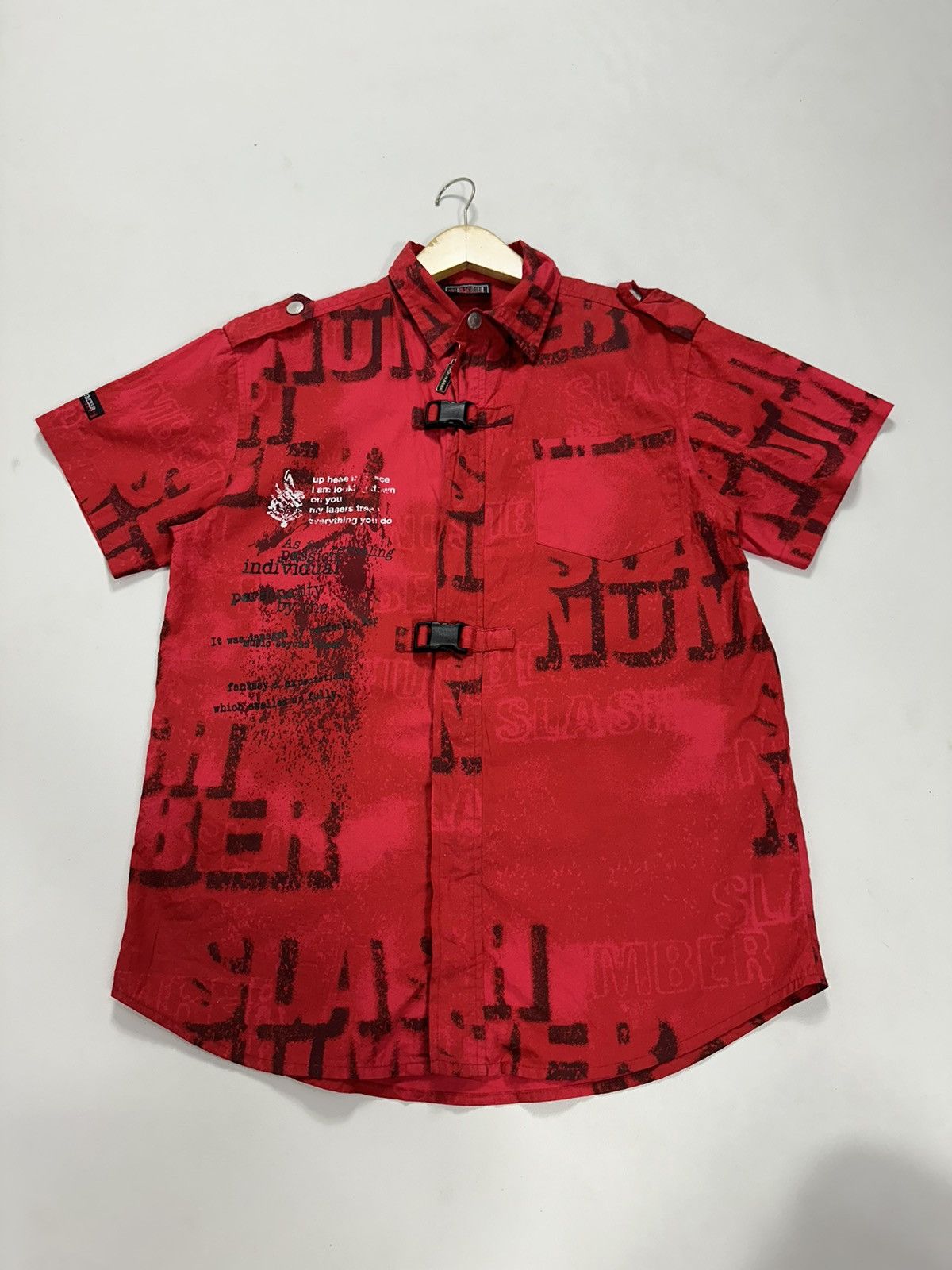 Other Slash Number Zipper Shirt Punk Bondage Gravity Style Size US M / EU 48-50 / 2 - 4 Thumbnail