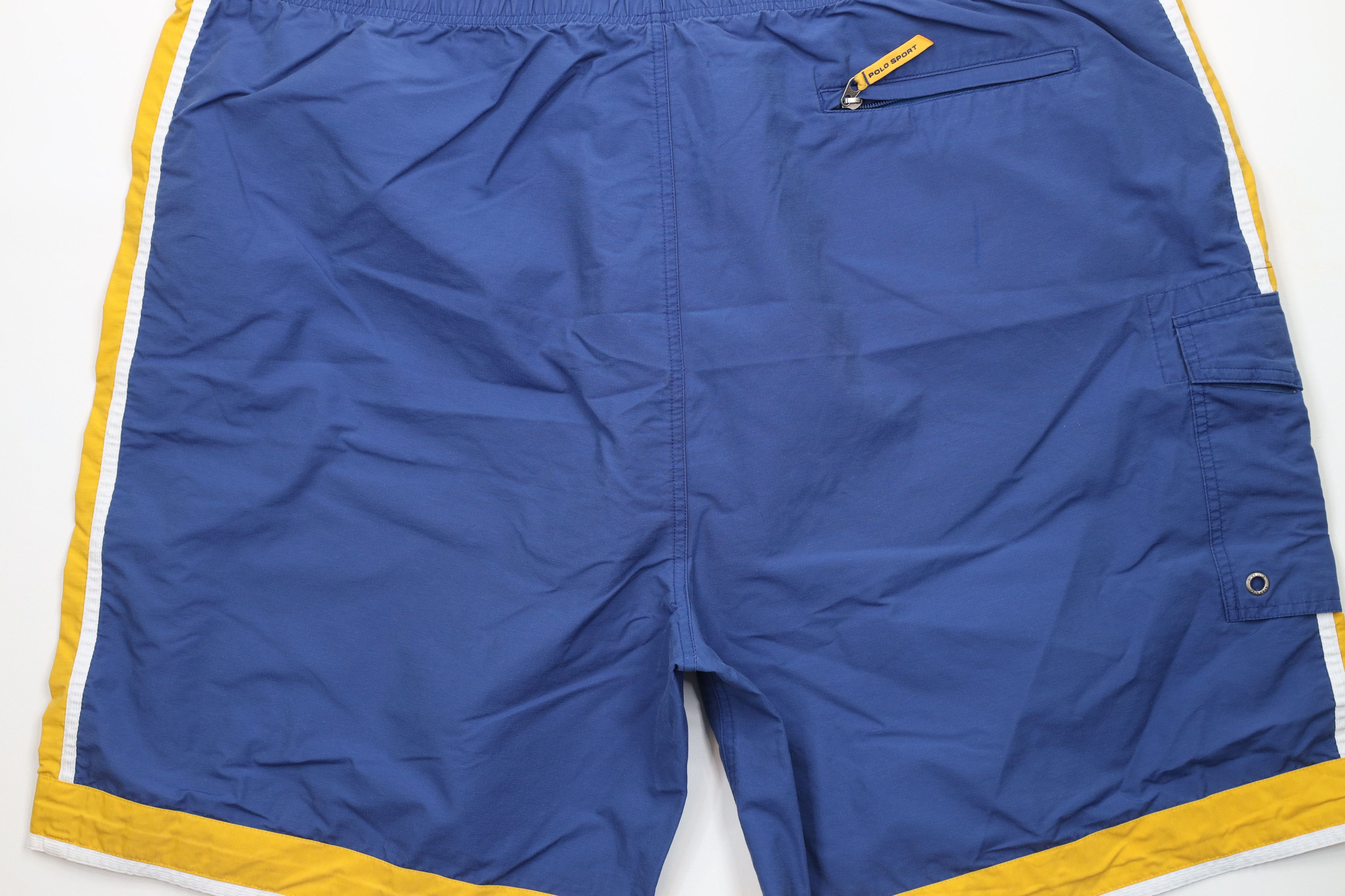 Ralph Lauren × Vintage Vintage 90s Polo Sport Ralph Lauren Wing Lined Shorts Trunks Size US 40 / EU 56 - 11 Thumbnail