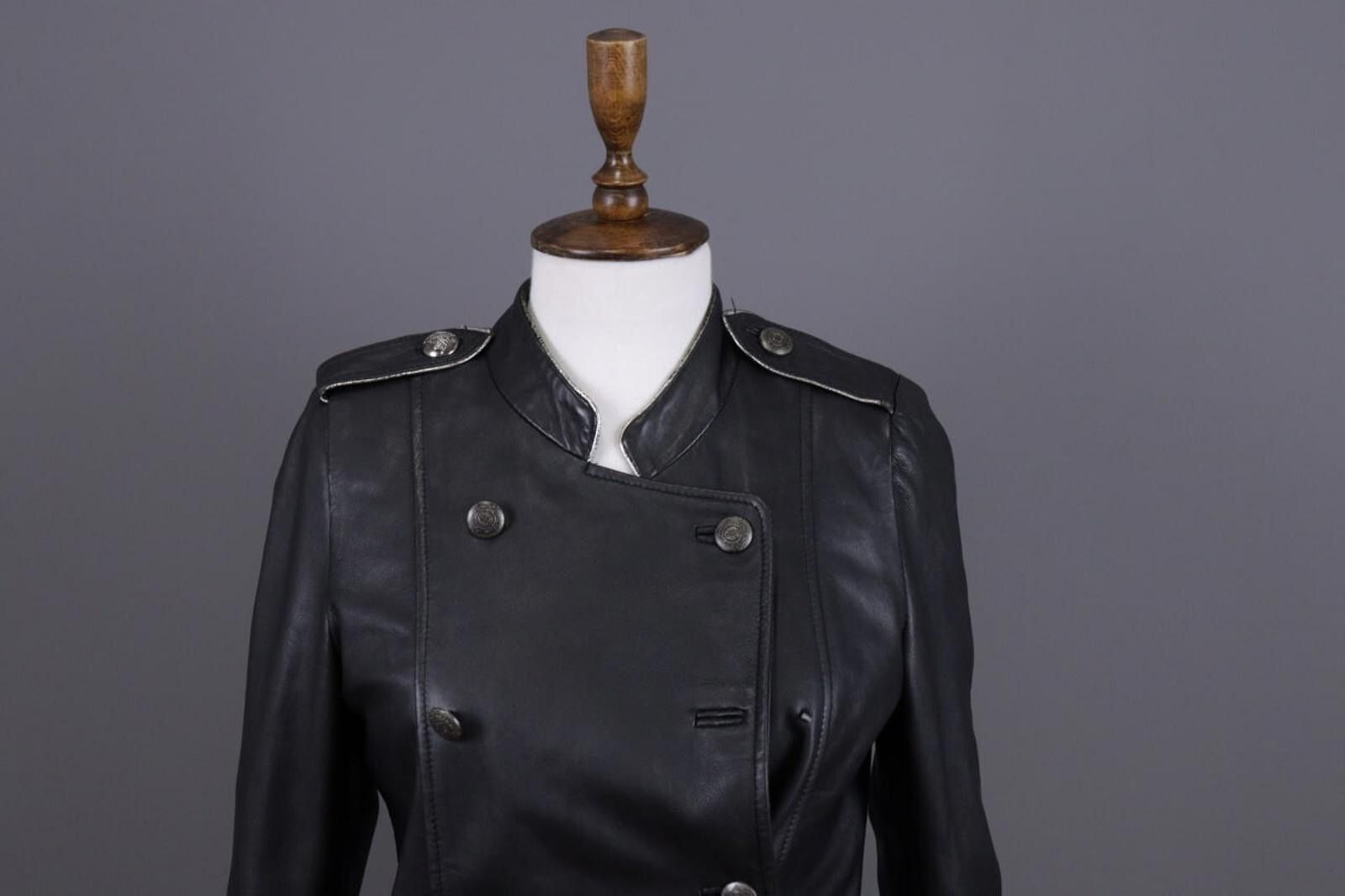 Other Maje Black Double Breast Button Leather Jacket Size 46 Size M / US 6-8 / IT 42-44 - 4 Thumbnail
