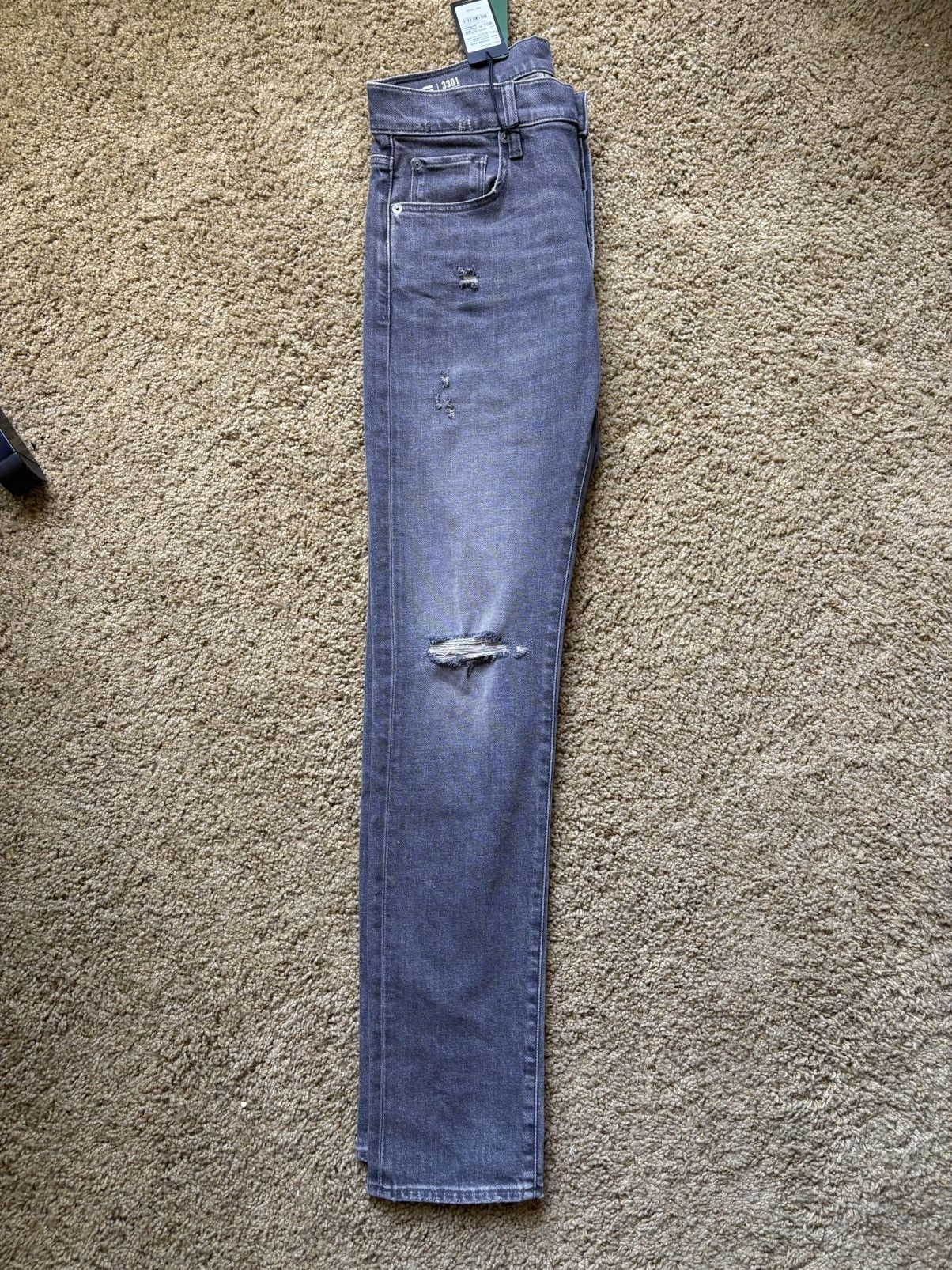 G-Star New G-Star Raw 3301 Slim Stretch Distressed 29x32 Size US 29 - 3 Thumbnail