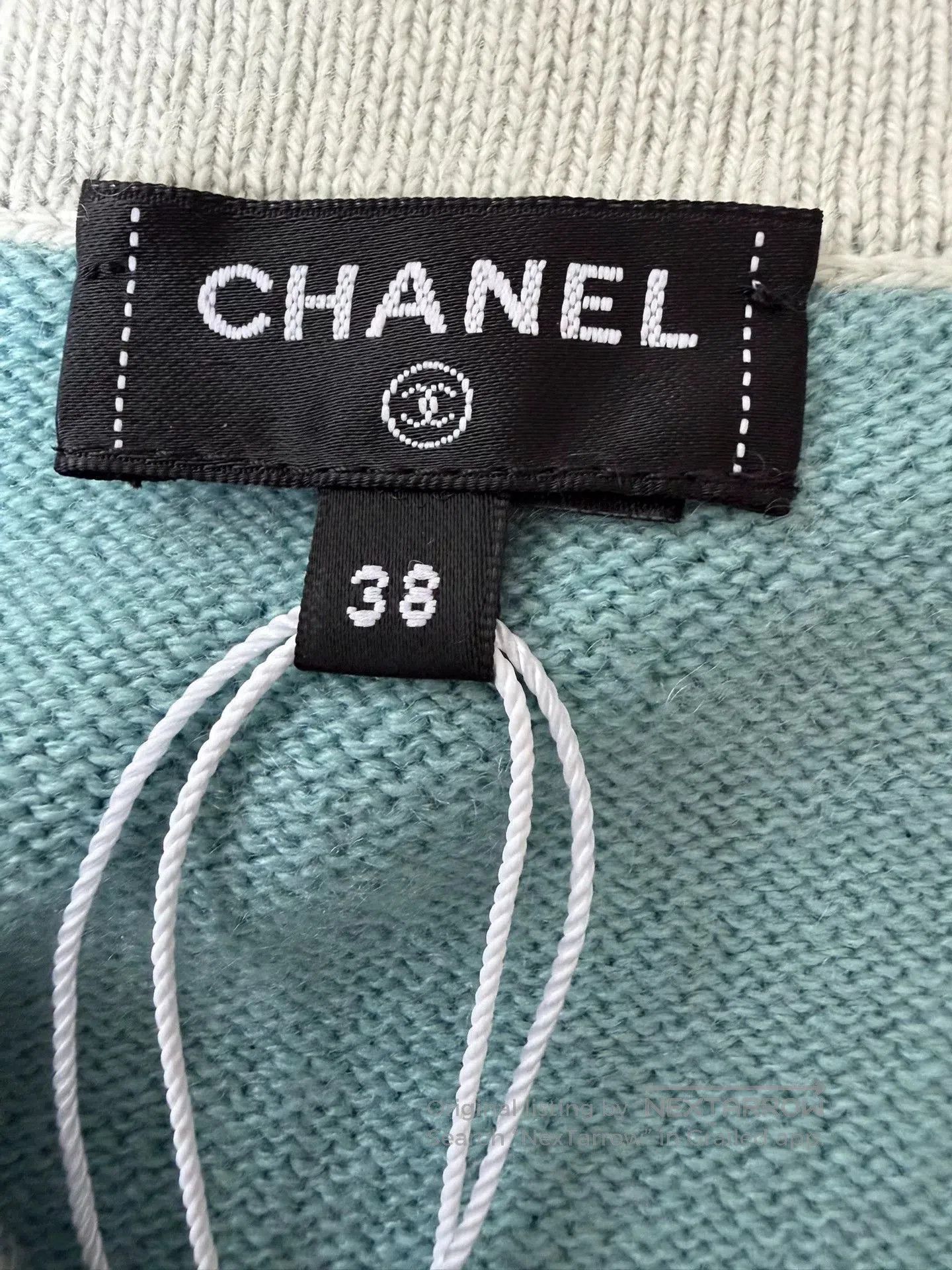 Chanel Chanel Cashmere Colorblock Blue Halter Top. Size US S / EU 44-46 / 1 - 7 Thumbnail