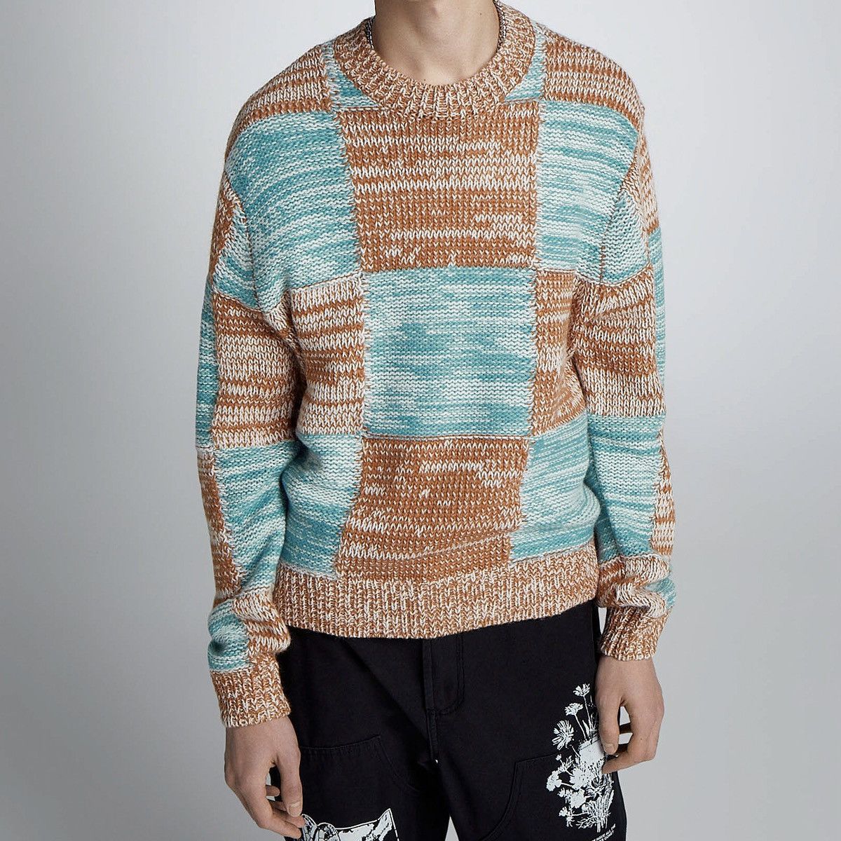 Obey OBEY Dominic Checkerboard Crew Neck Sweater Large NEW Size US L / EU 52-54 / 3 - 11 Thumbnail