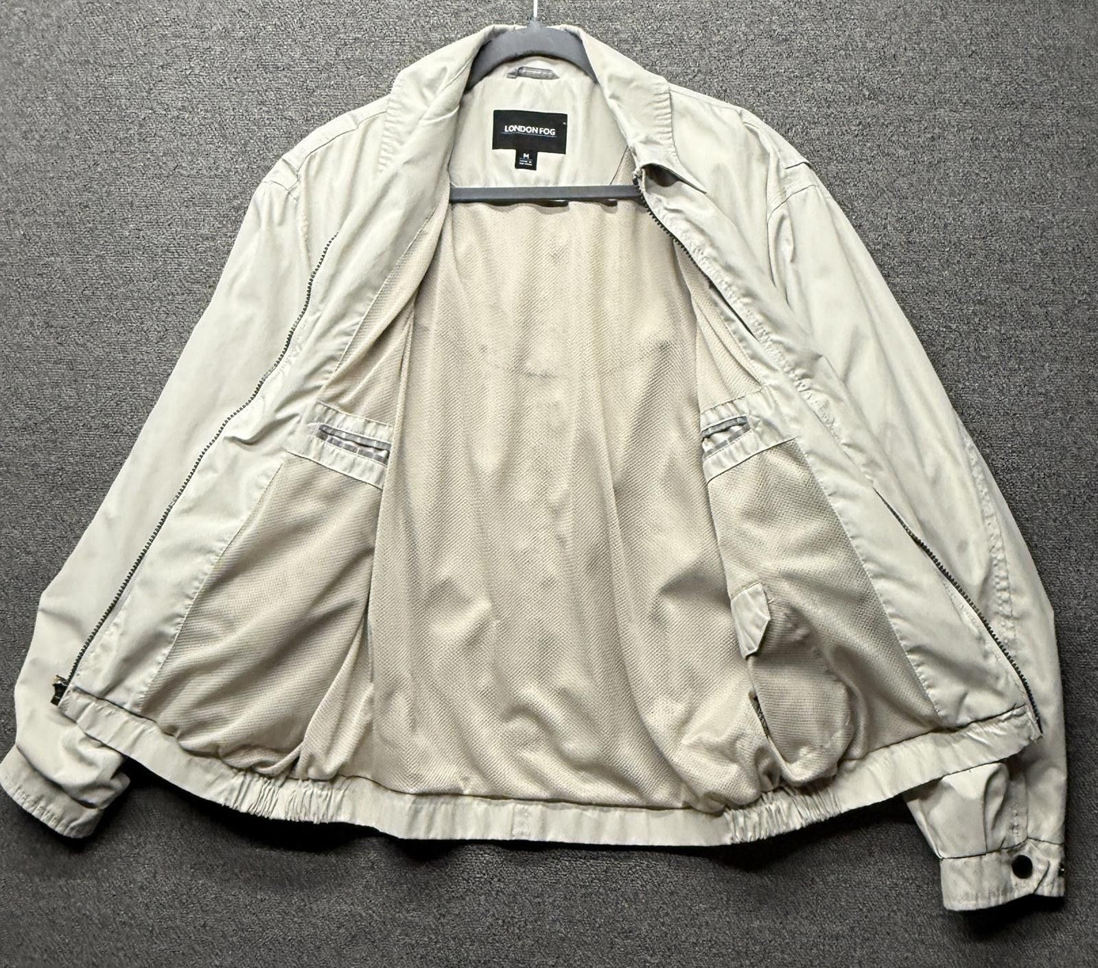 London Fog London Fog Men’s M Beige/Ivory Full Zip Bomber Golf Grandpa Size US M / EU 48-50 / 2 - 3 Thumbnail
