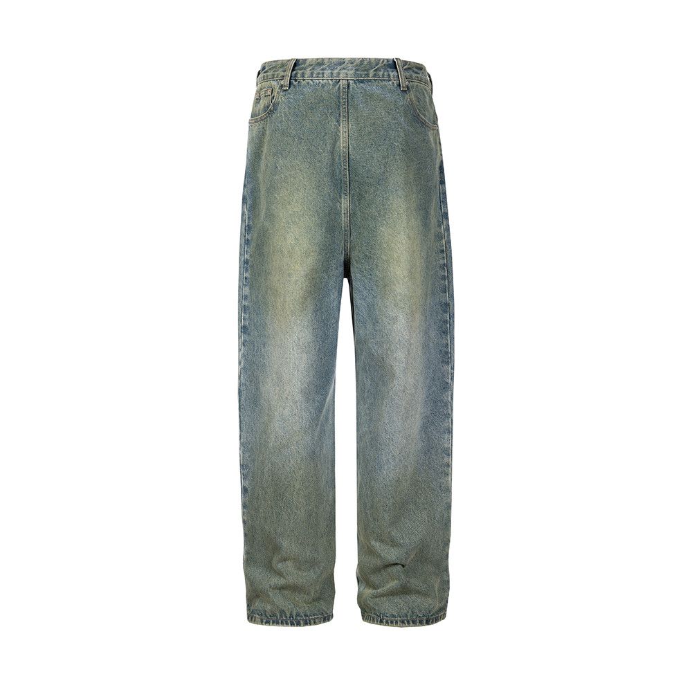 Jean × Vintage Custom Front Pocket Washed Blue Baggy jeans Size US 32 / EU 48 - 2 Thumbnail