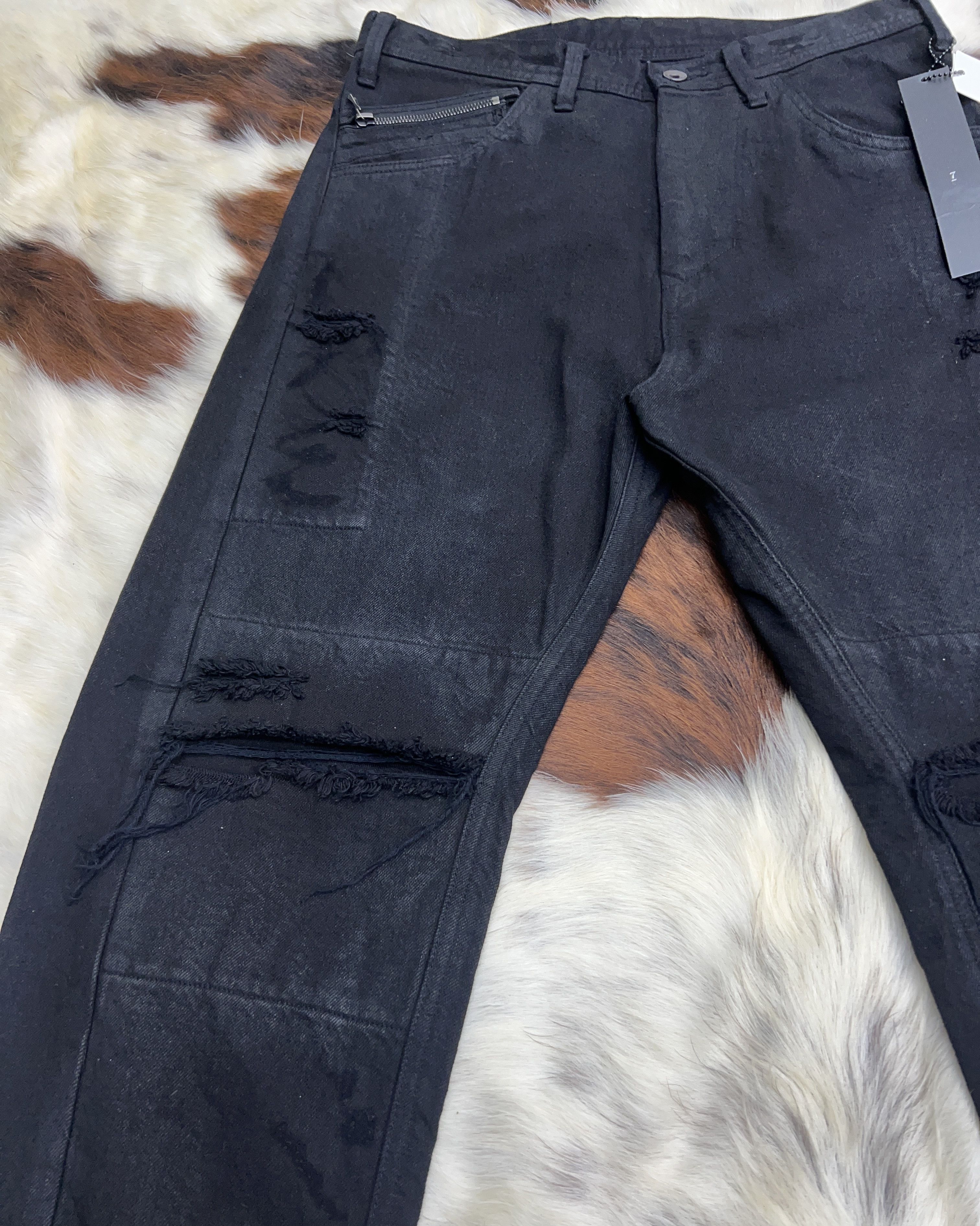 Julius Julius 18FW Semi Curved Distressed Jean Size US 28 / EU 44 - 3 Thumbnail