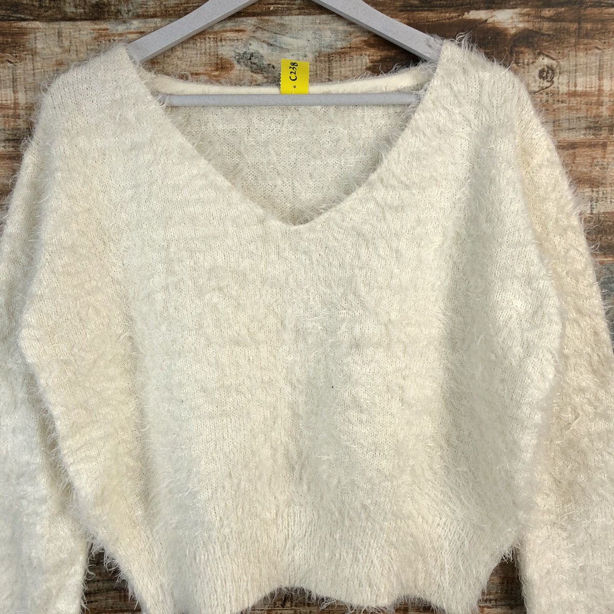 Homespun Knitwear DL Nice Claup White shaggy mohair Knitwear #C238 Size M / US 6-8 / IT 42-44 - 5 Thumbnail